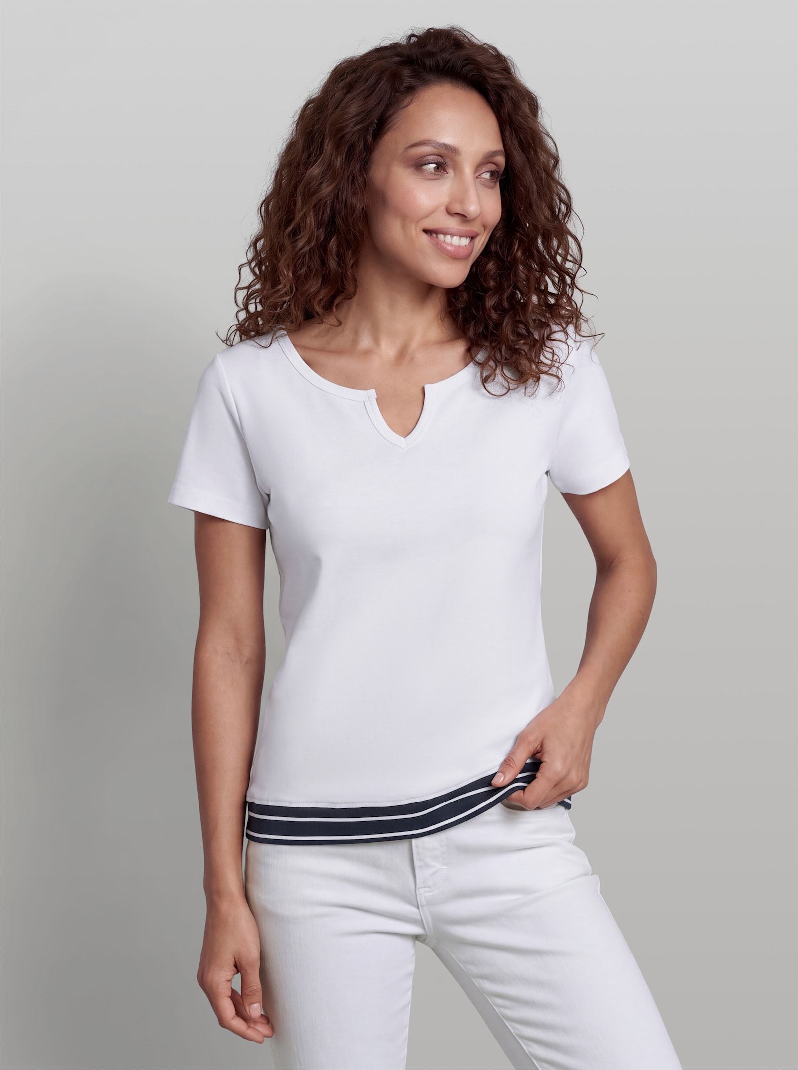 heine T-Shirt aus Baumwolle - weiß