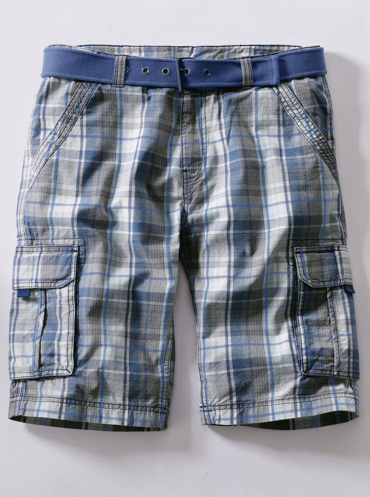 Bermudas - blau-braun-kariert