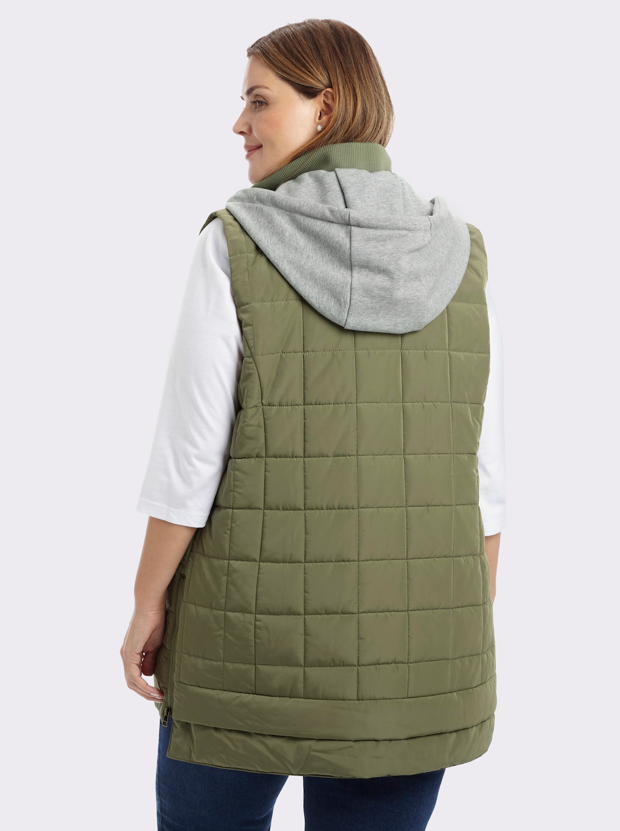 sheego Steppweste - khaki