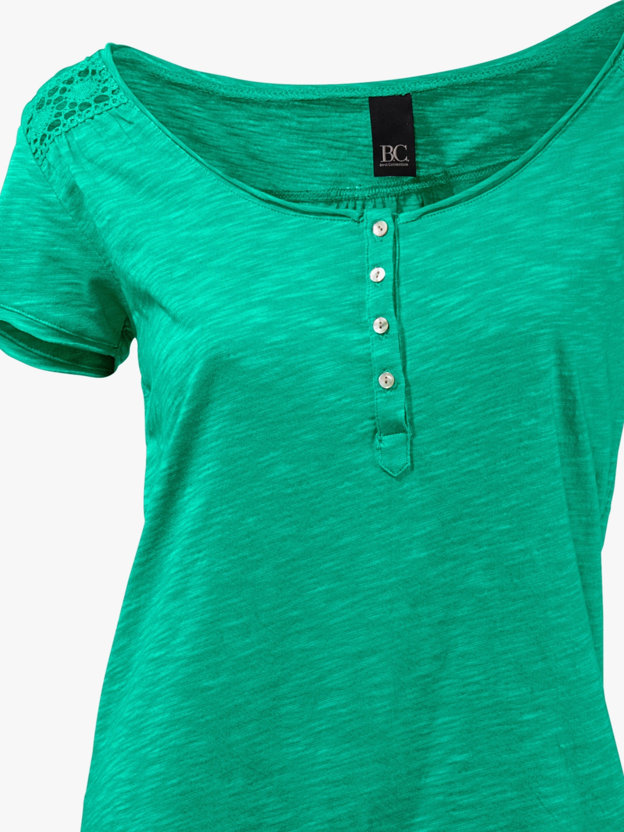 heine Rundhals-Shirt - grün