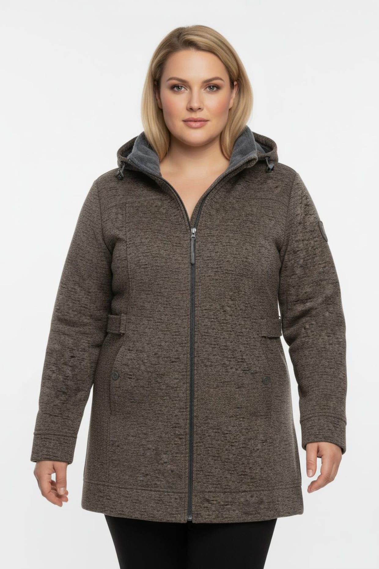 Softshelljacke - braun-meliert