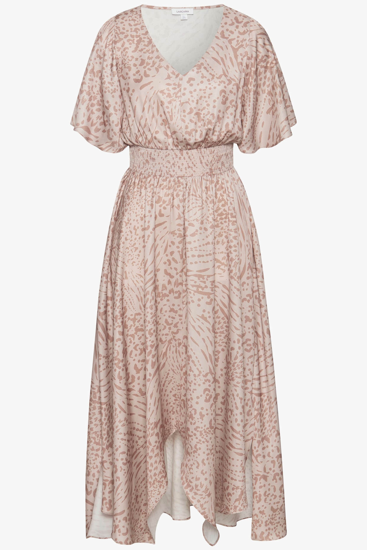 LASCANA Maxi-jurk - zand/beige bedrukt