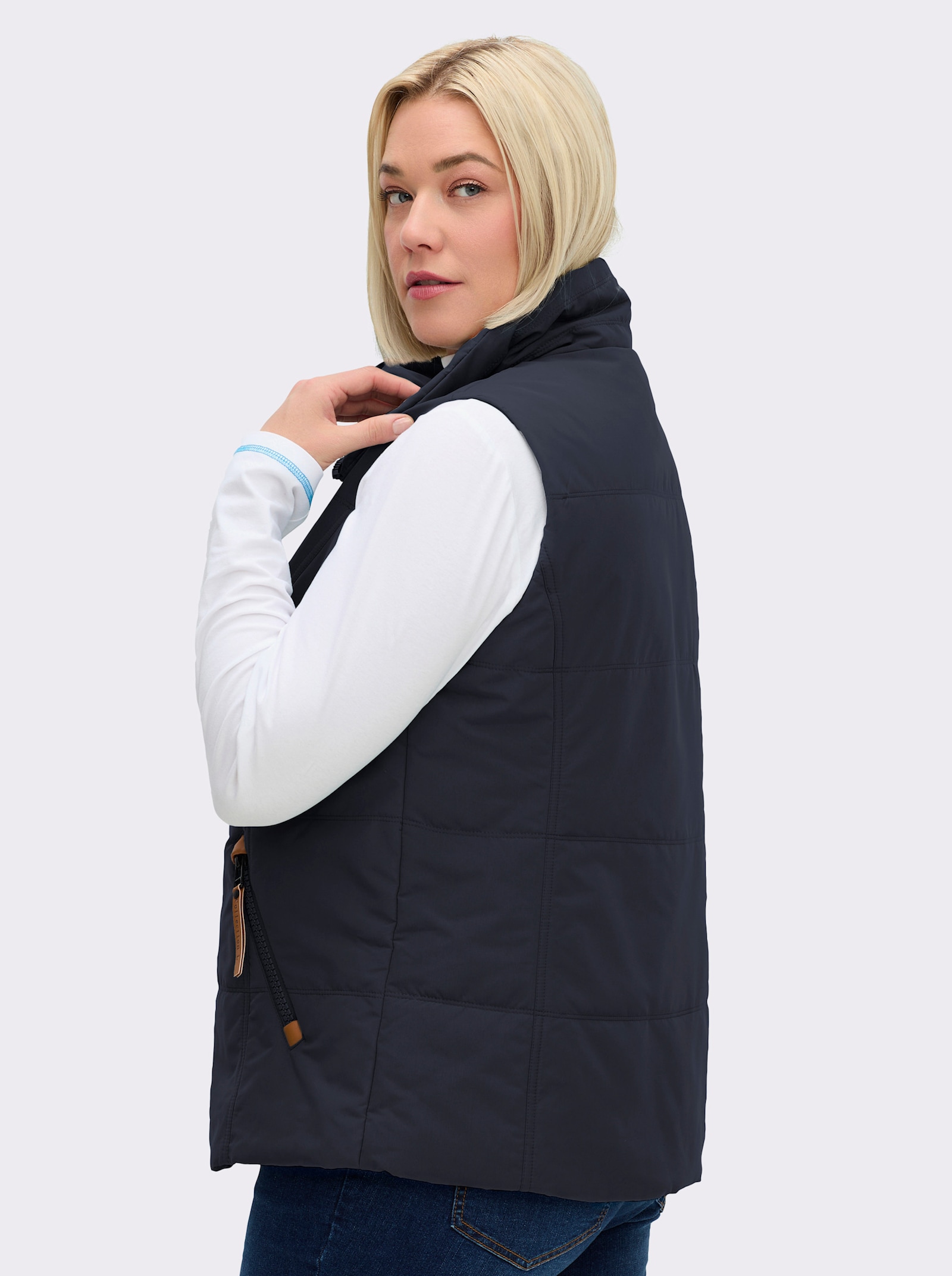 Steppweste in Microfaser-Qualität - marine