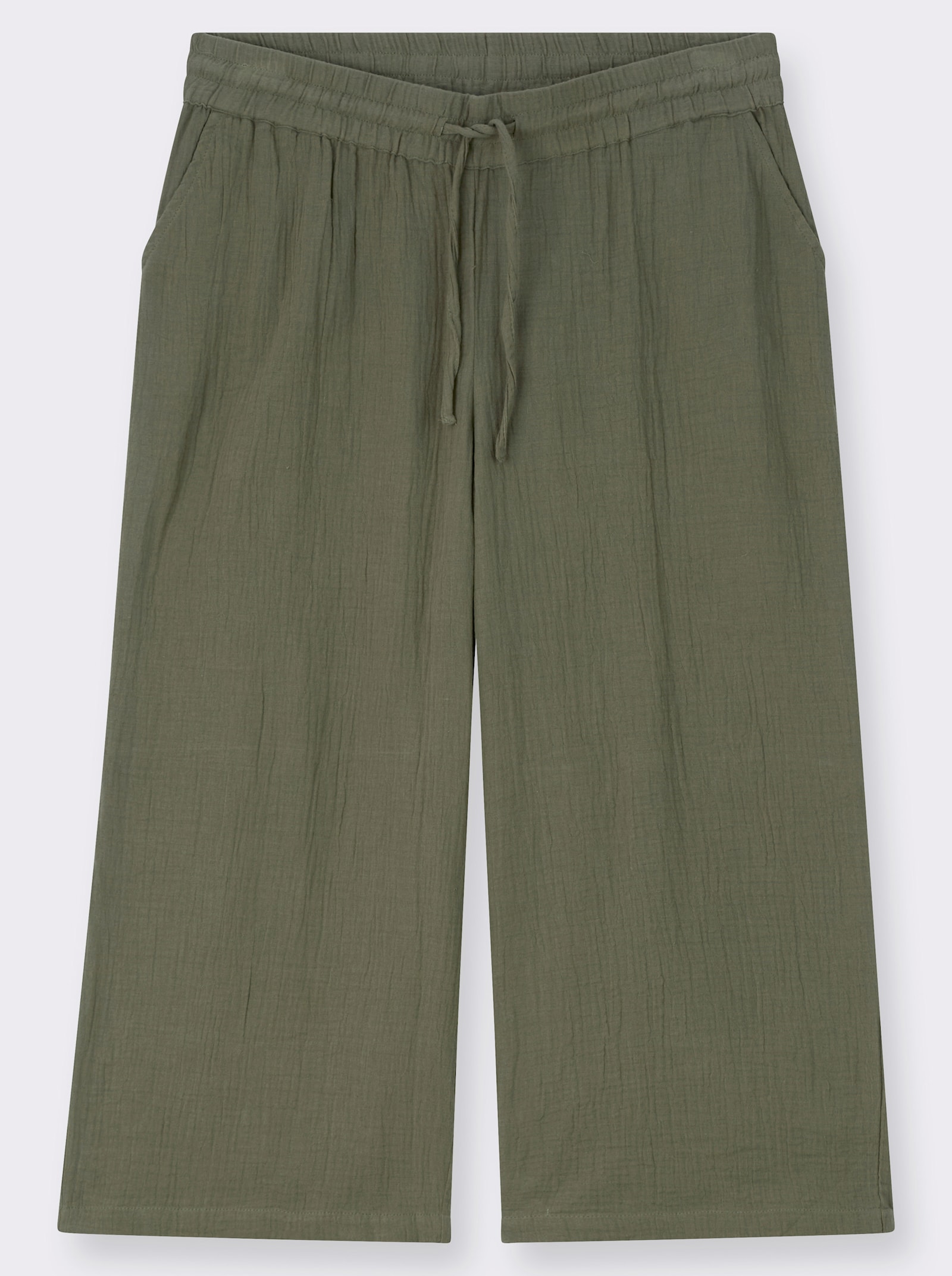 Culotte in Struktur-Qualität - khaki