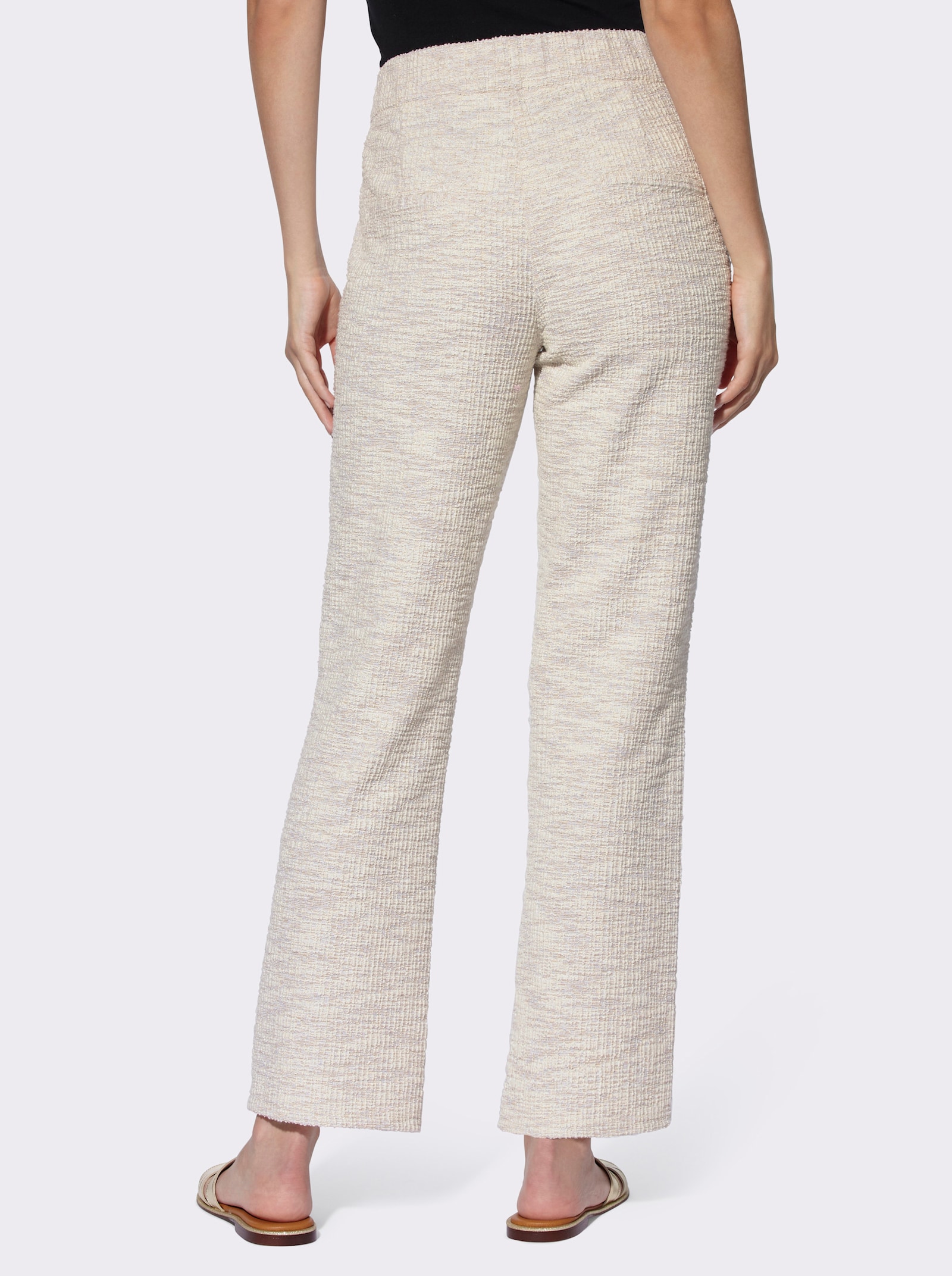 heine Jerseyhose in Struktur-Qualität, verschlusslos - champagner