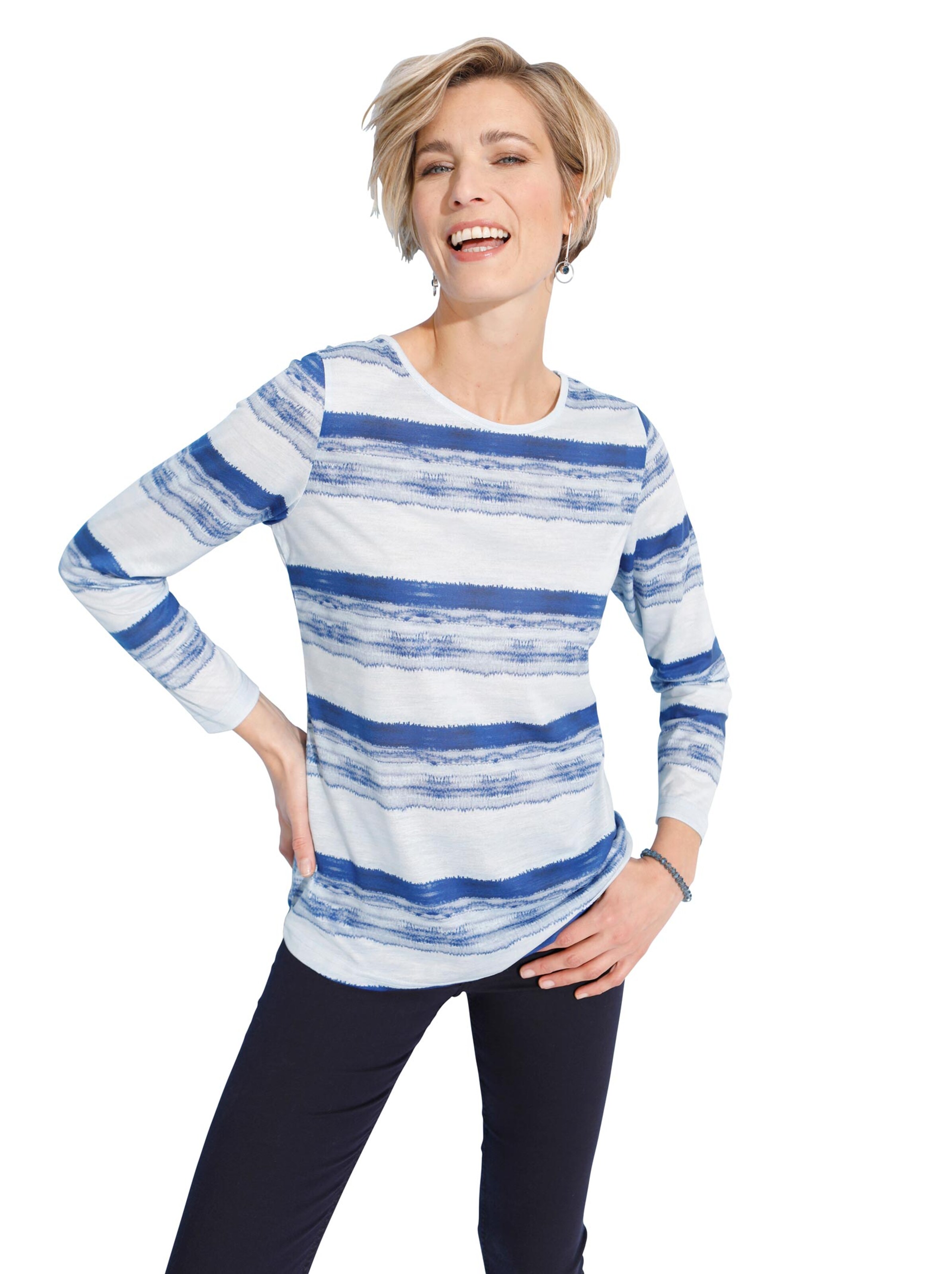 Shirt - bleu-geringelt