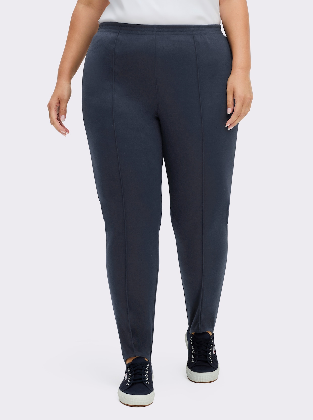 Bügelfaltenhose mit Steg - marine