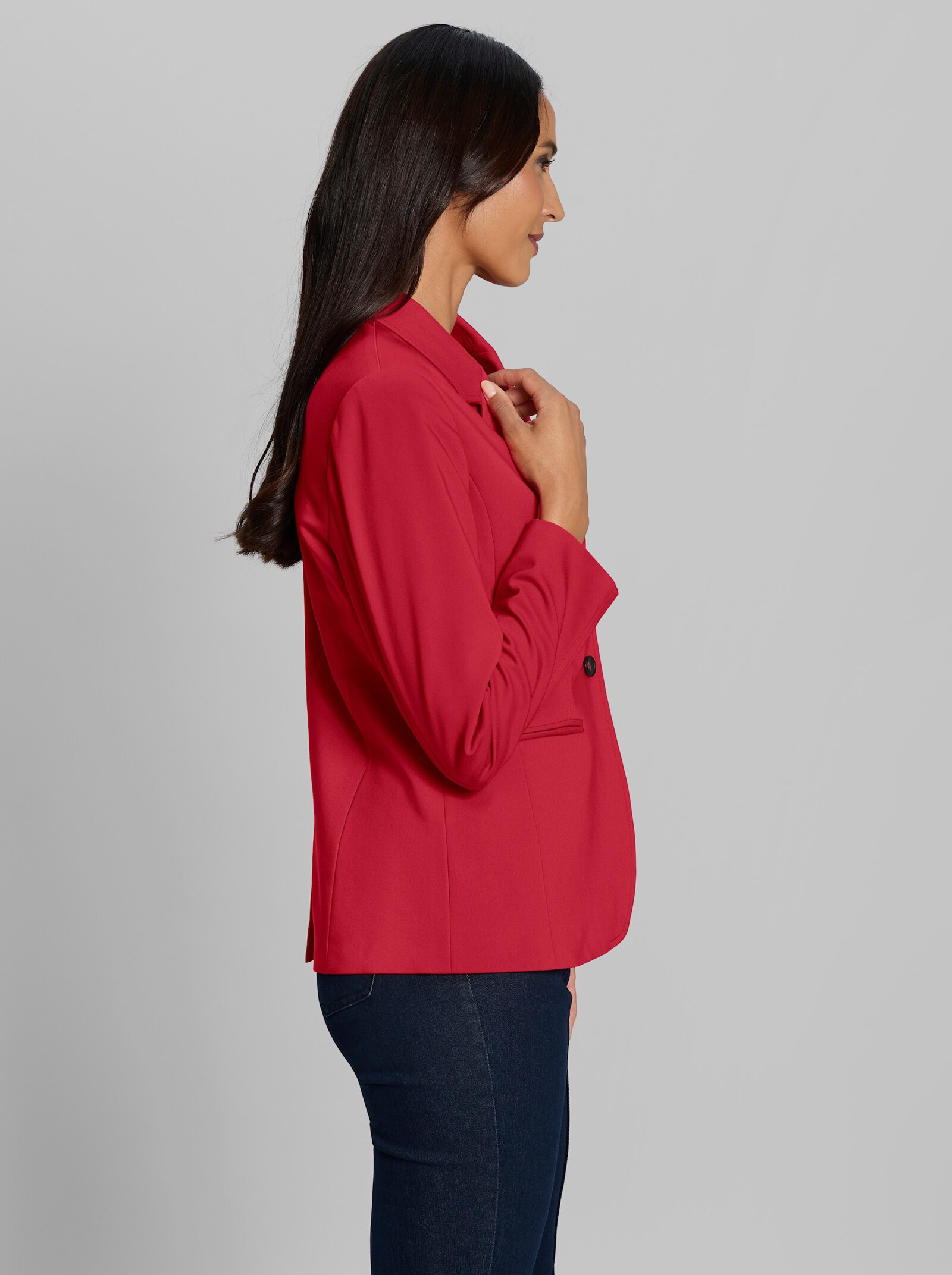 heine Blazer mit Schulterpolstern - erdbeere