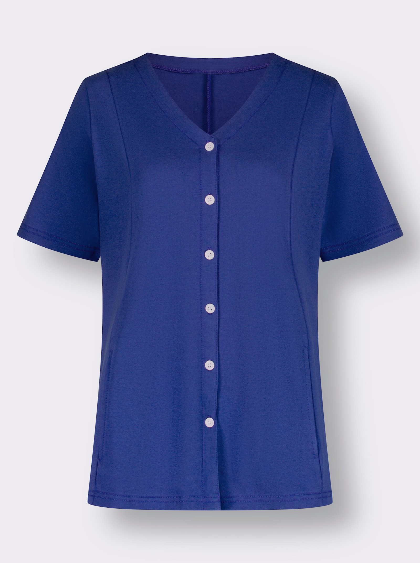 Shirtjasje in A-lijn - koningsblauw