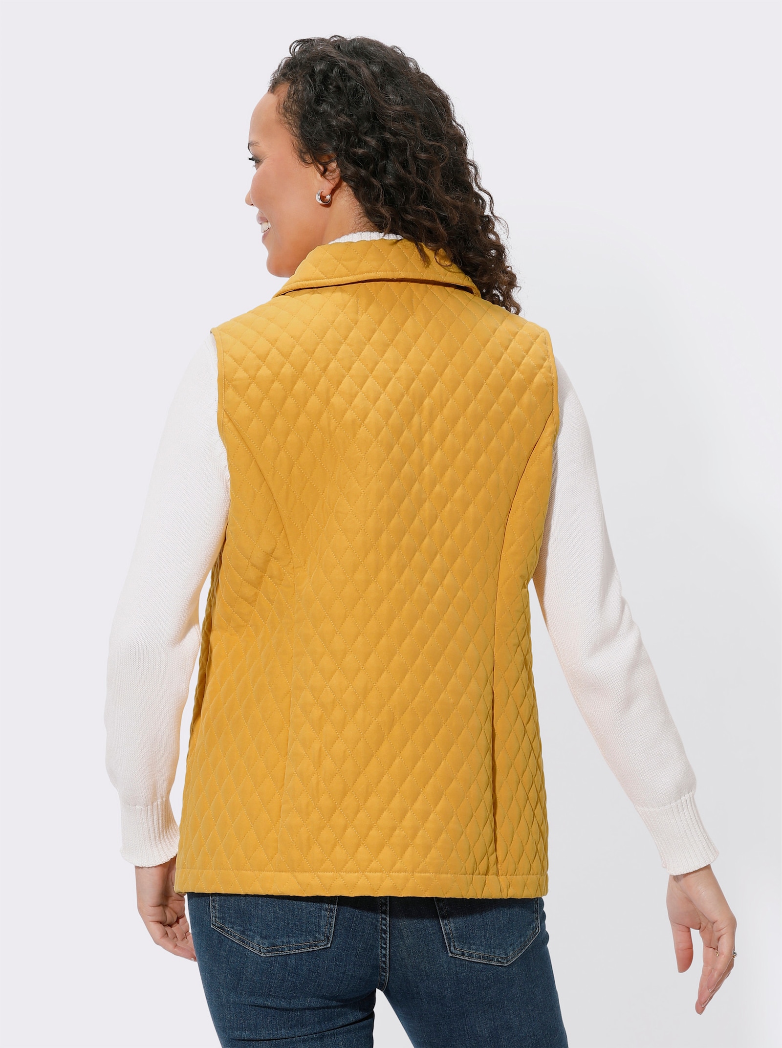 Steppweste aus pflegeleichter Microfaser - ocker