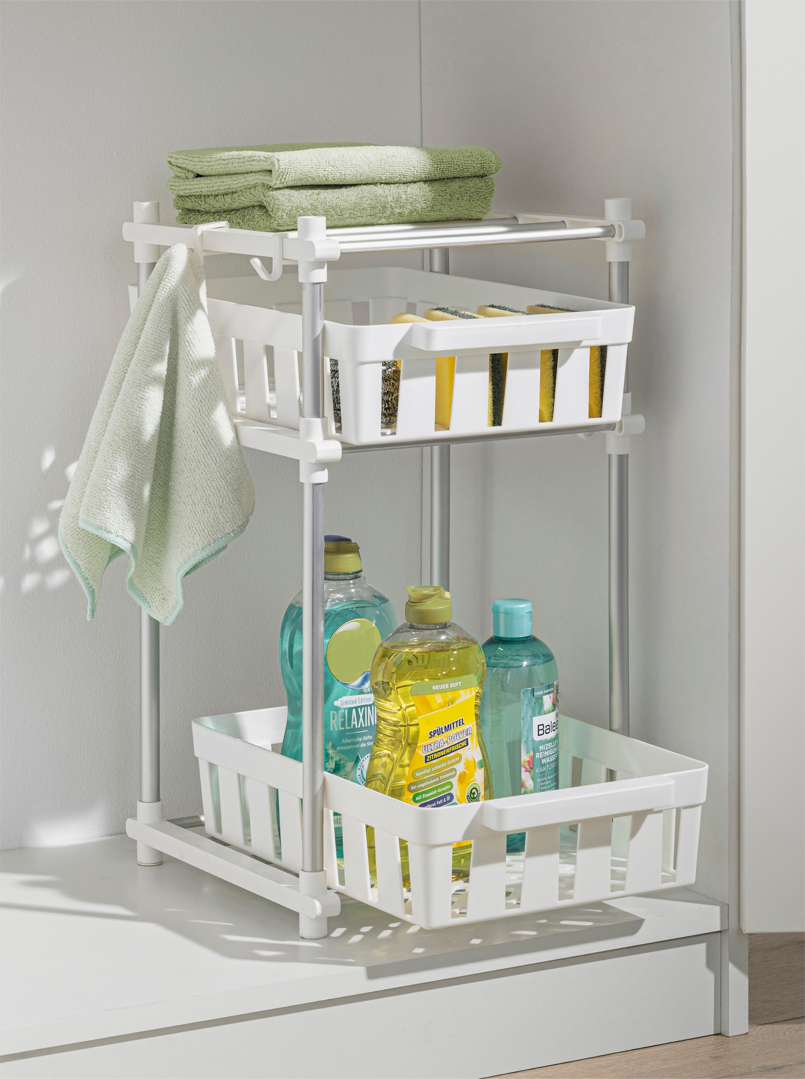 heine home Opbergrek - wit/grijs