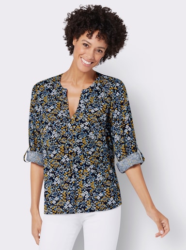 Blouse met print - marine geprint