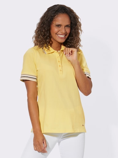 Poloshirt in Pikee-Qualität - zitrone