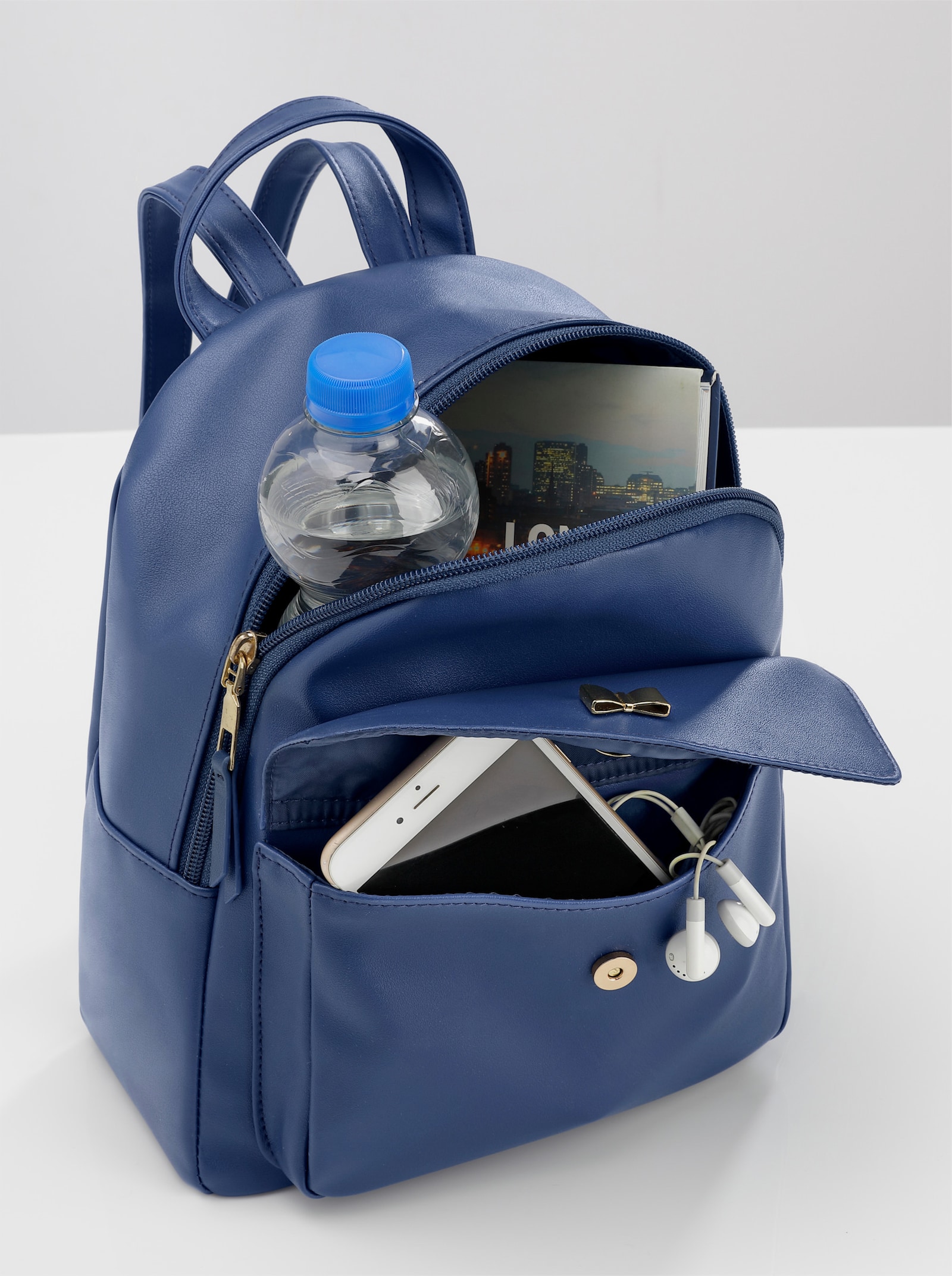 Rucksack und Schaltuch - bleu