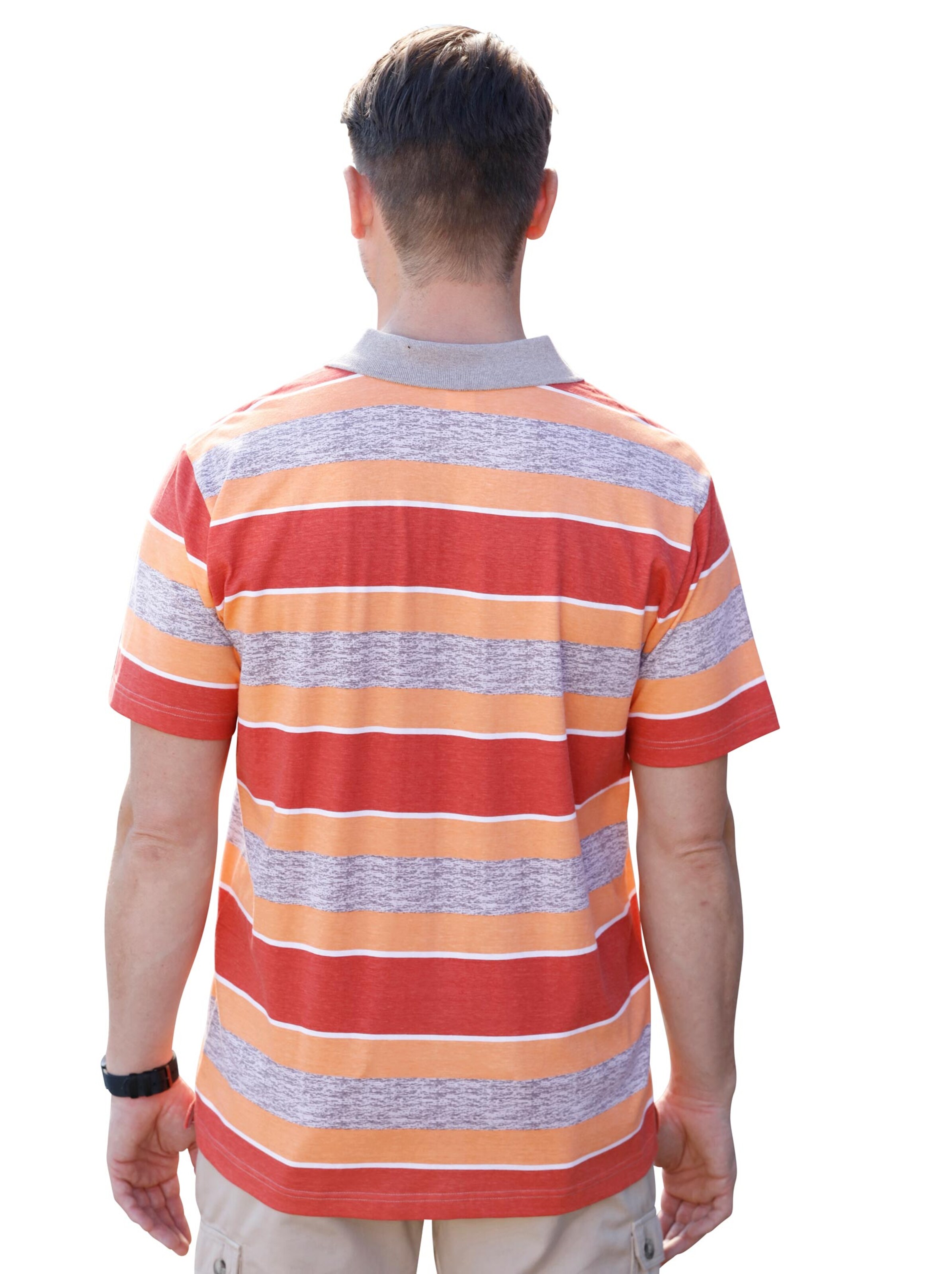 Poloshirt - rot-gestreift