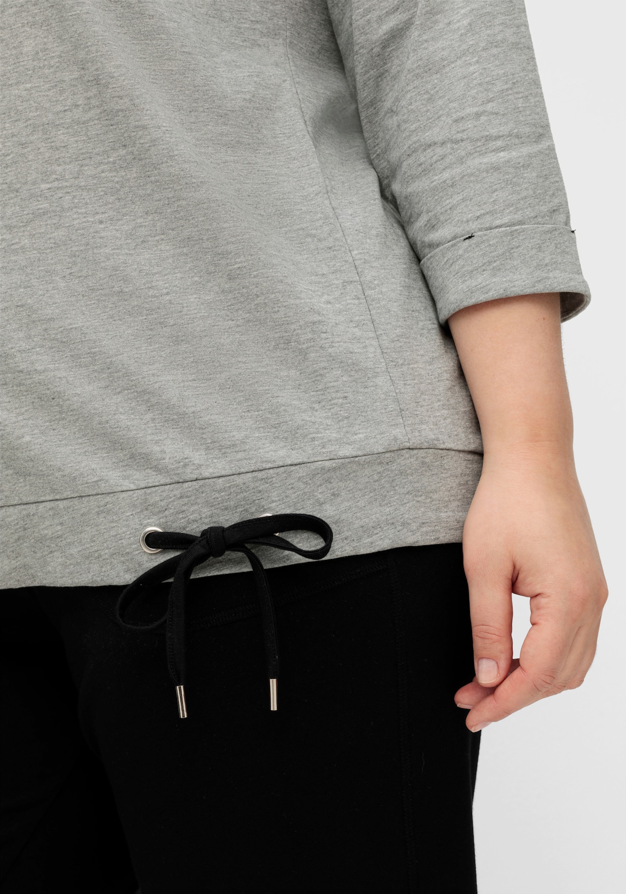 sheego Oversized shirt - grijs gemêleerd