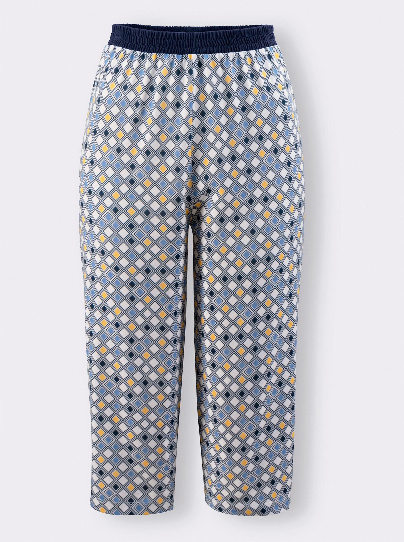 Capri-Schlafanzughose mit Rundum-Dehnbund, bedruckt - himmelblau-bedruckt
