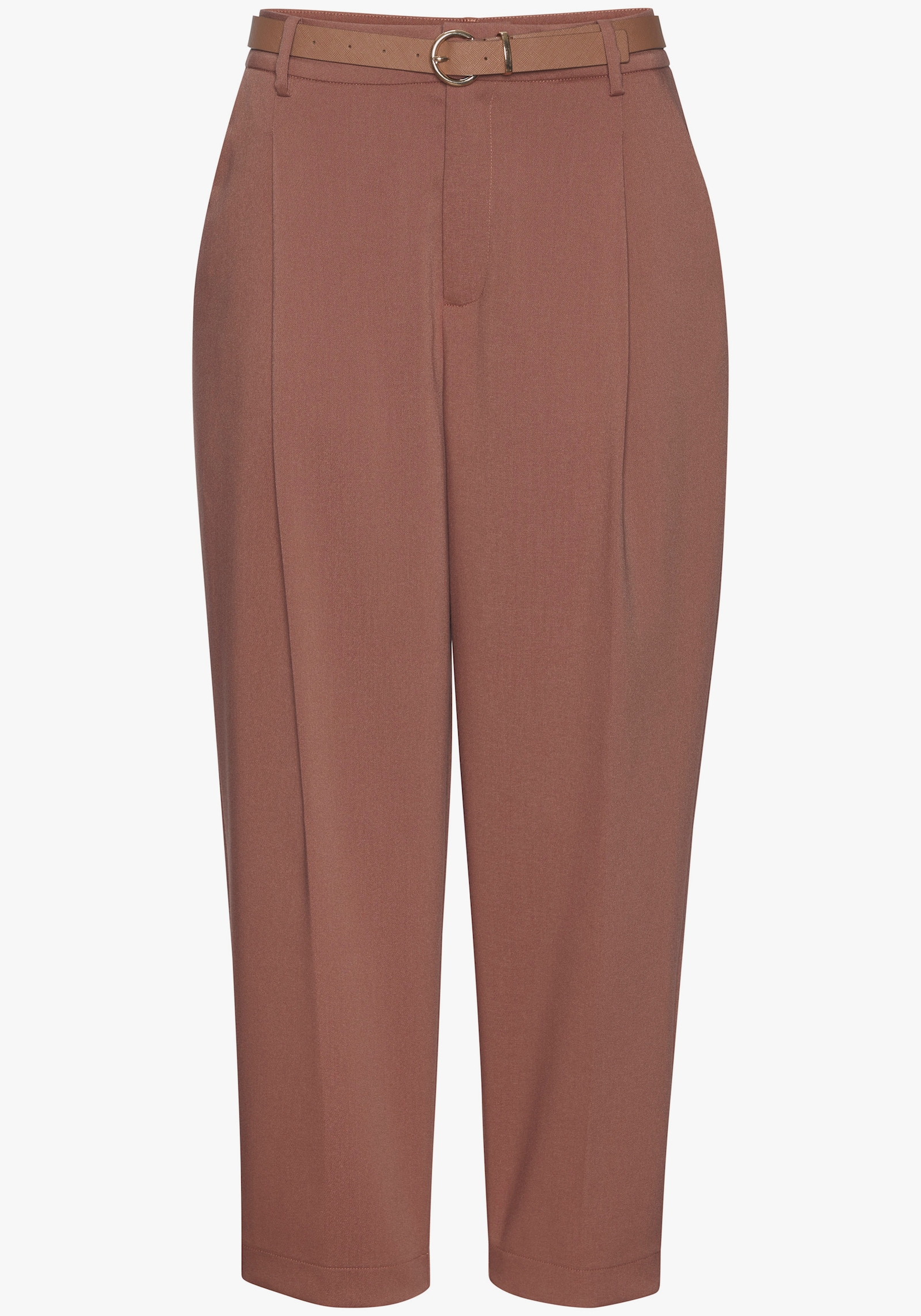 LASCANA Bundfaltenhose - nougat