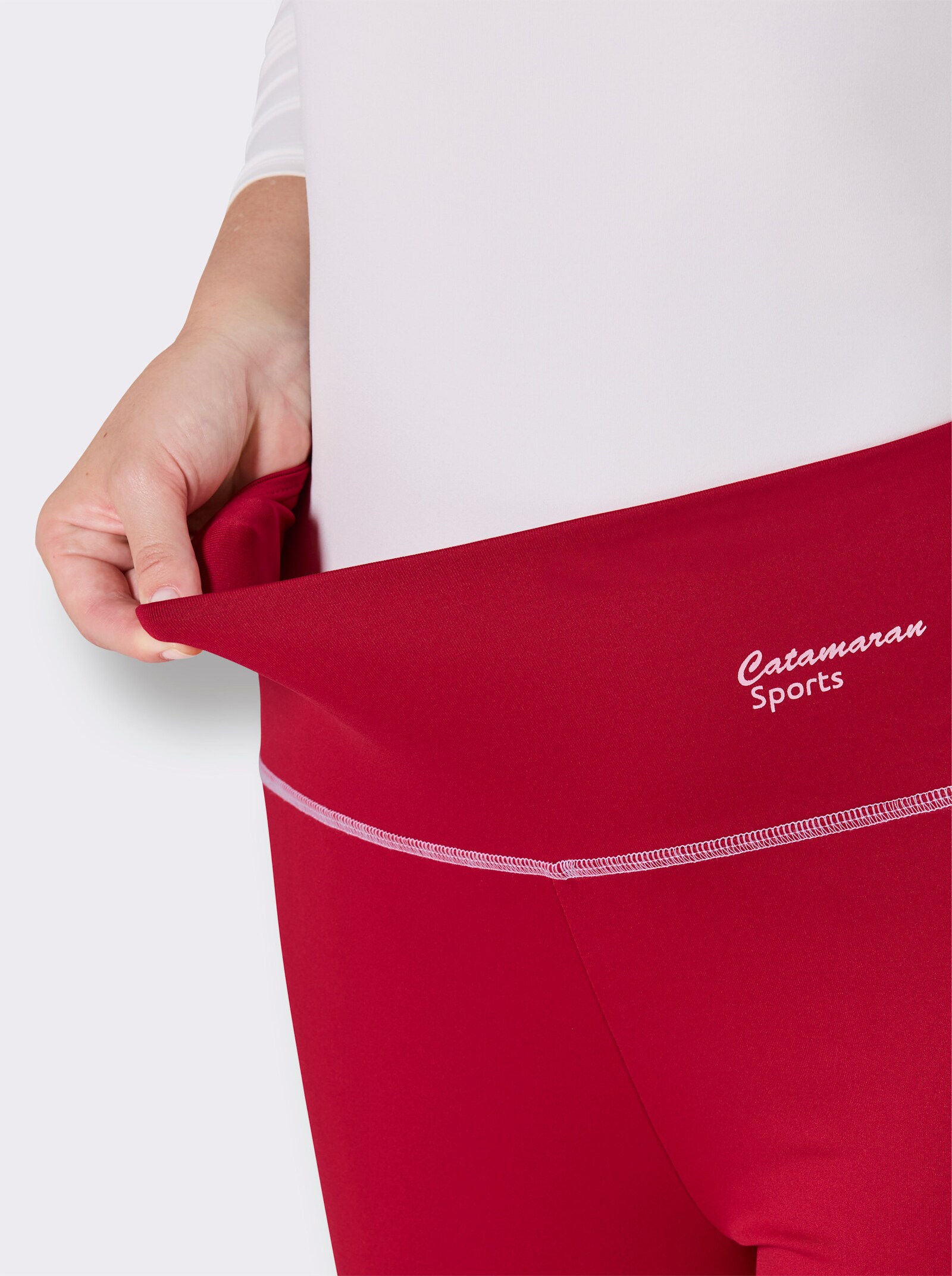 Catamaran Sports Funktionshose mit Schlitzen am Beinabschluss - rot