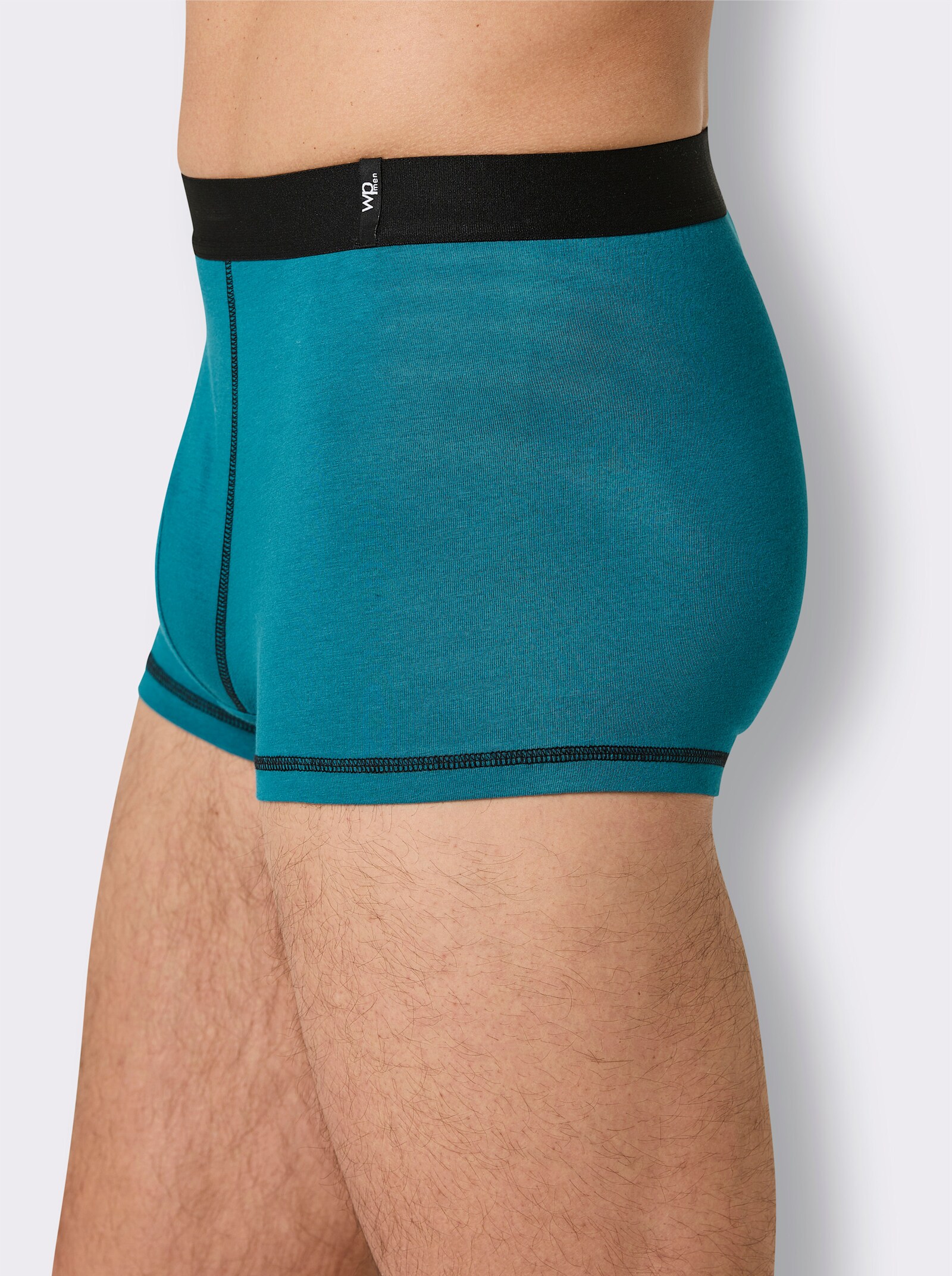 wäschepur men Pants - aquapetrol + schwarz