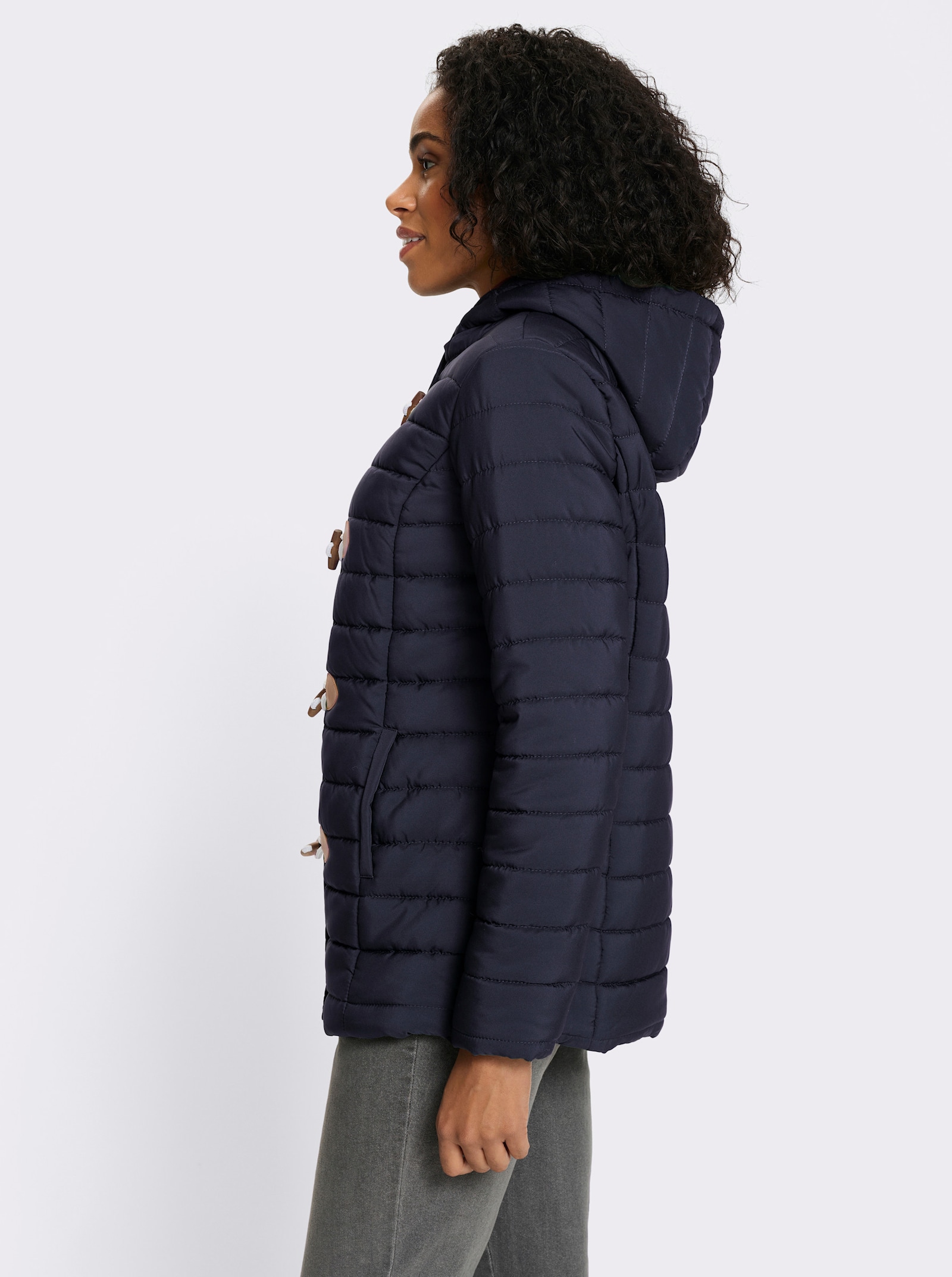 Steppjacke mit Knebelknöpfen - marine