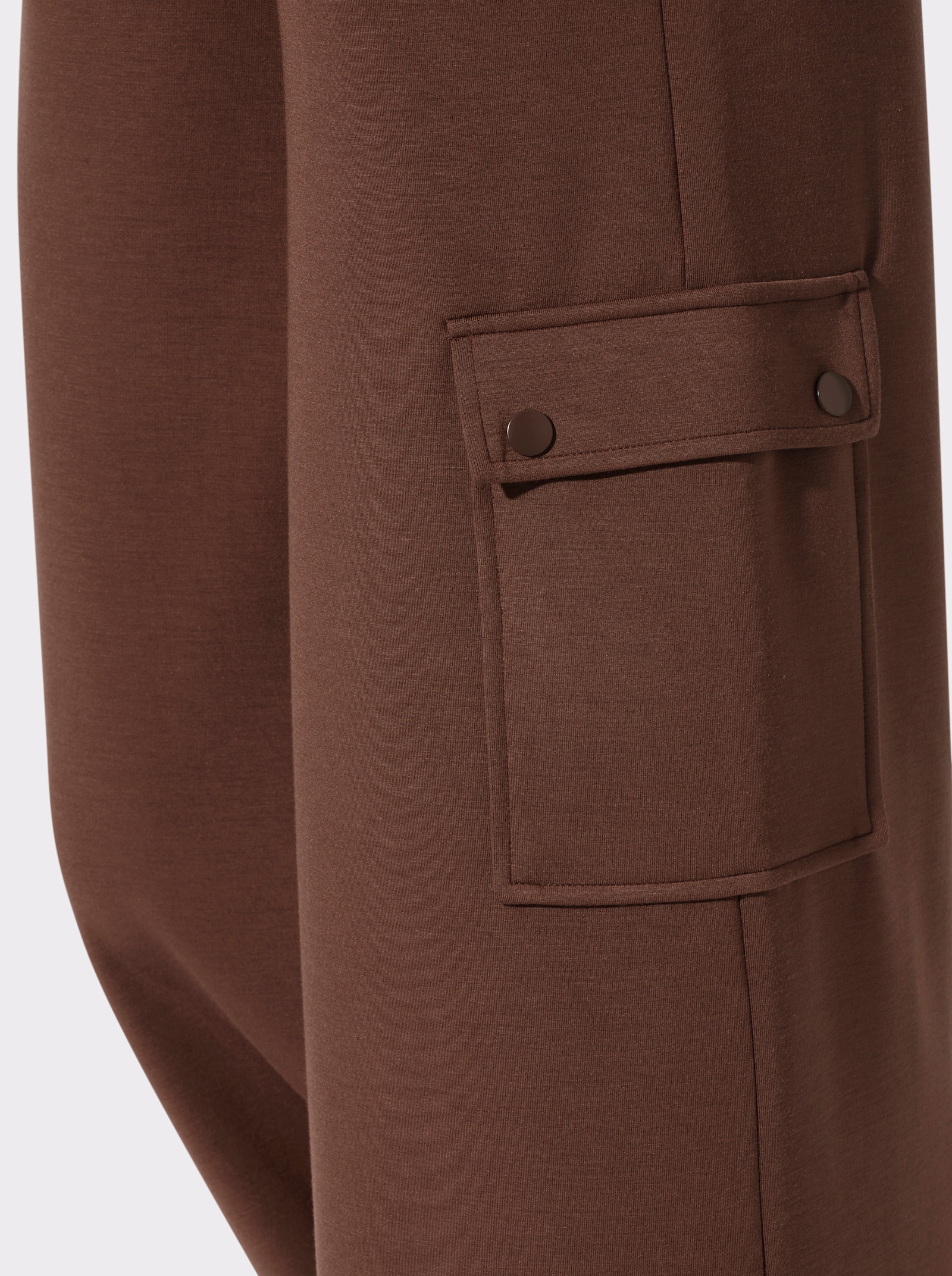 heine Jerseyhose mit Cargo-Taschen - schoko