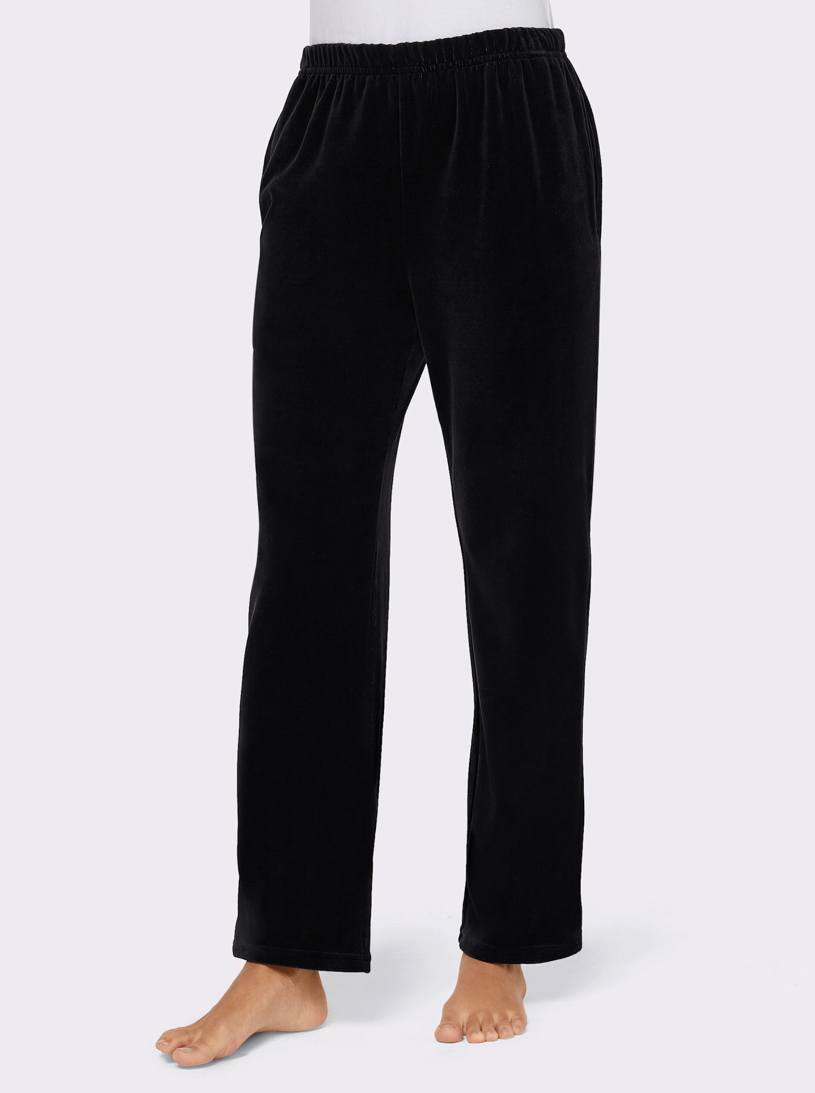 feel good Nickihose mit Schlitz am Bein - schwarz