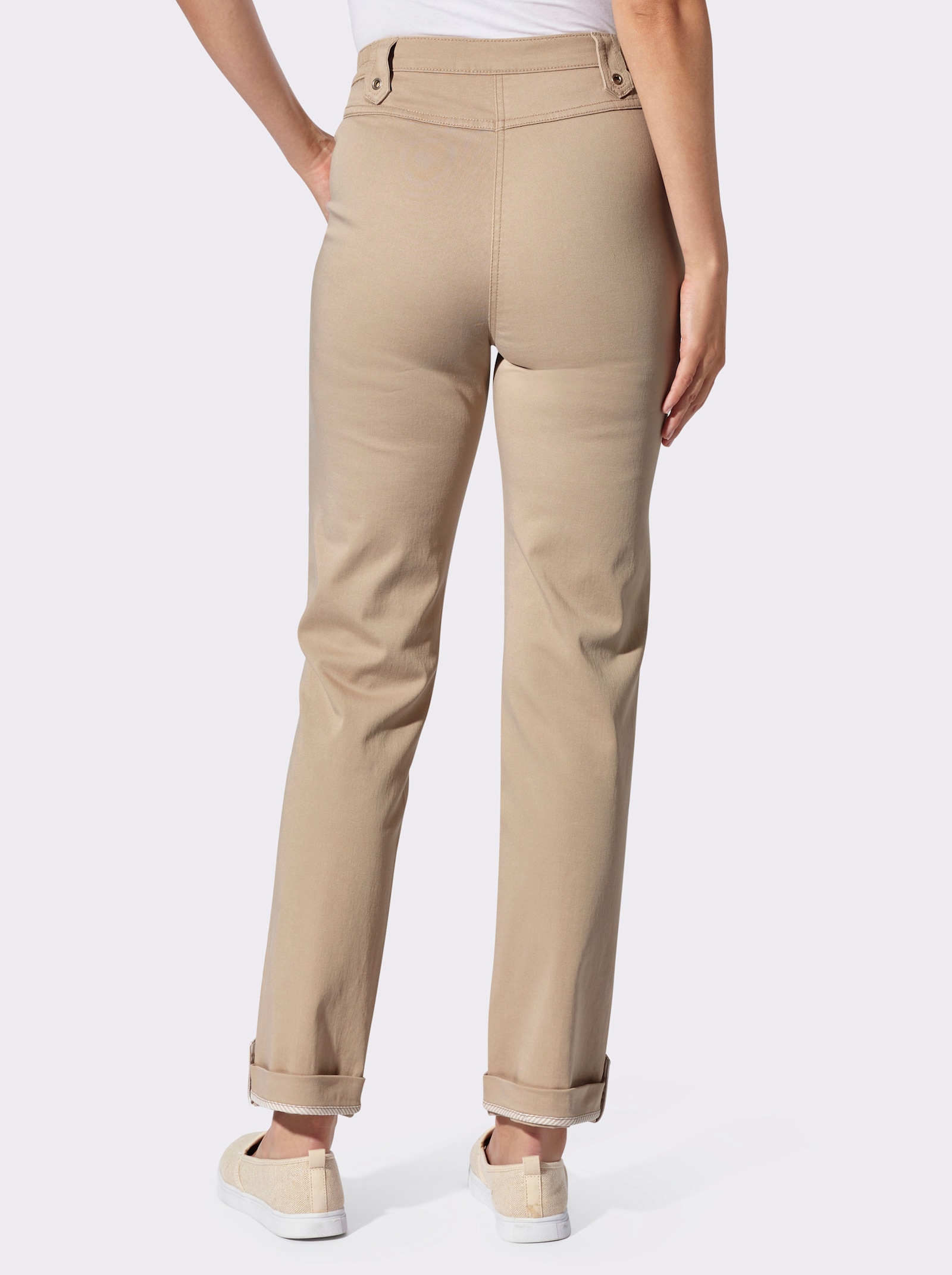 Schlupfjeans in Baumwoll-Stretch-Qualität - beige