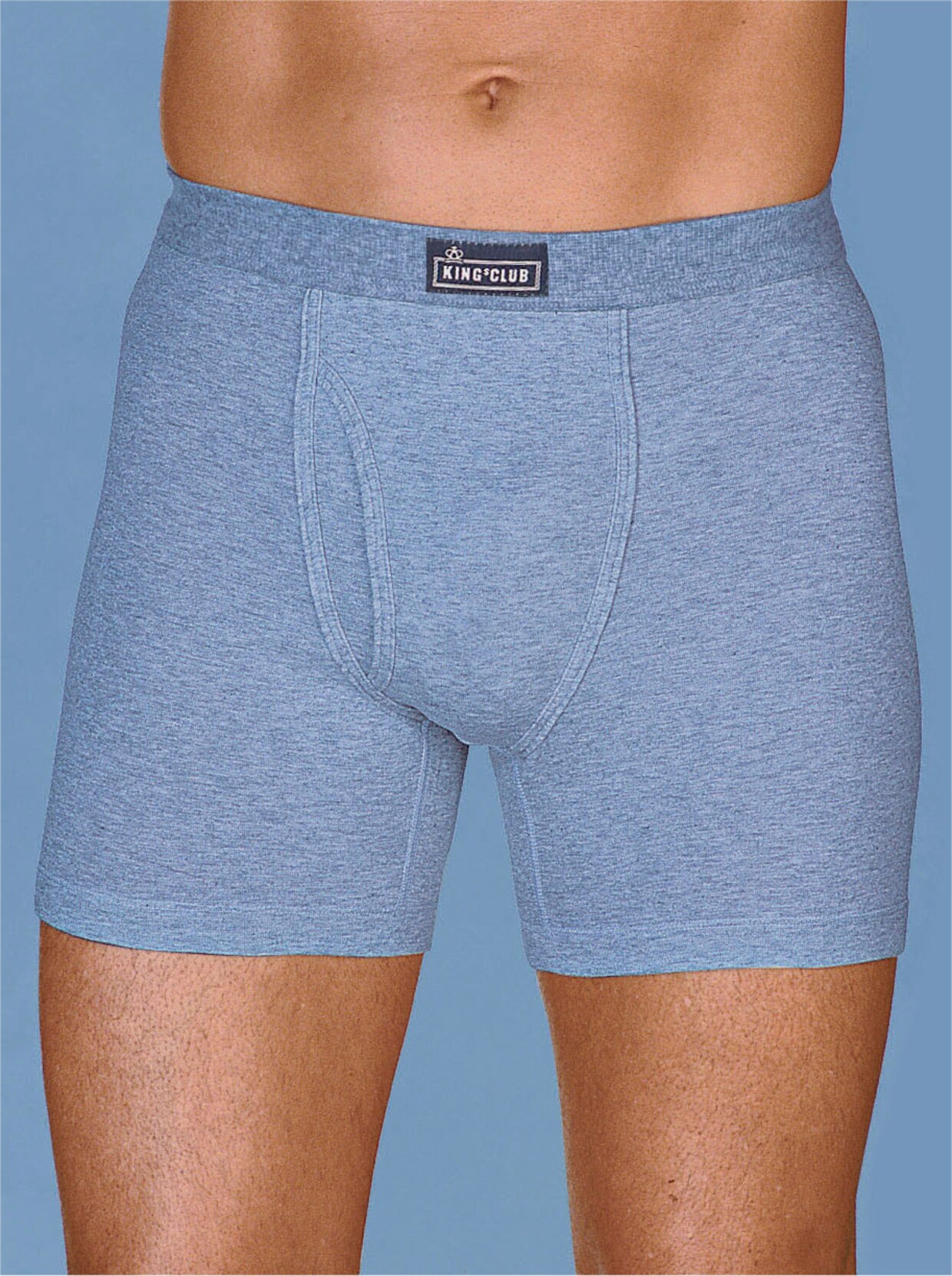 Broek kort - jeansblauw gemêleerd
