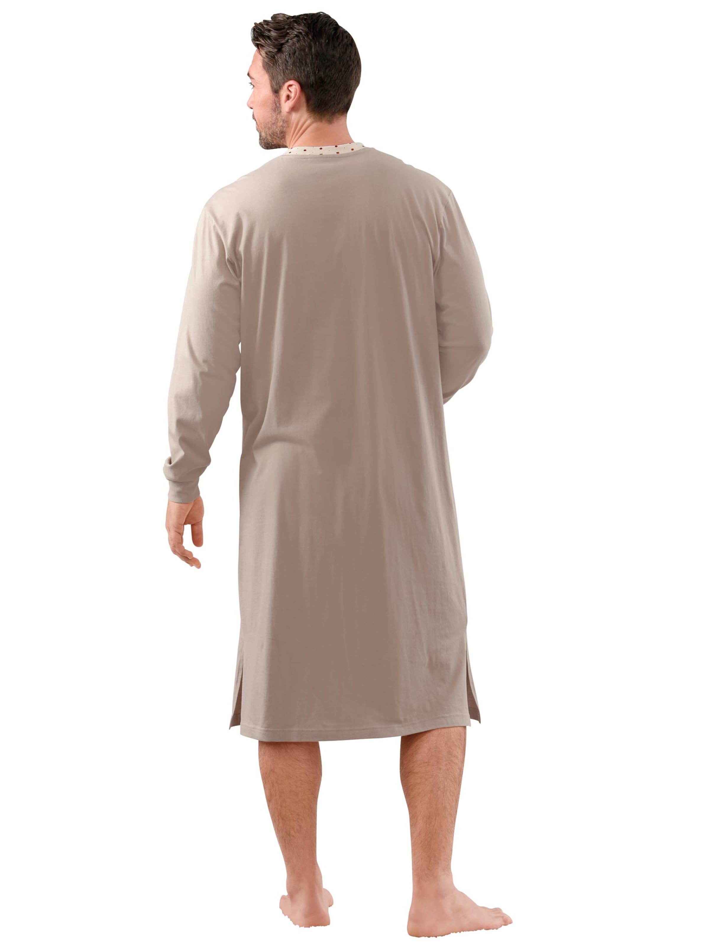 KINGsCLUB Nachthemden - braun + beige-bedruckt