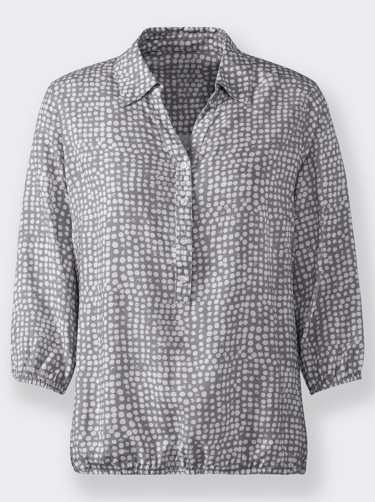 Comfortabele blouse - zwart/wit geprint