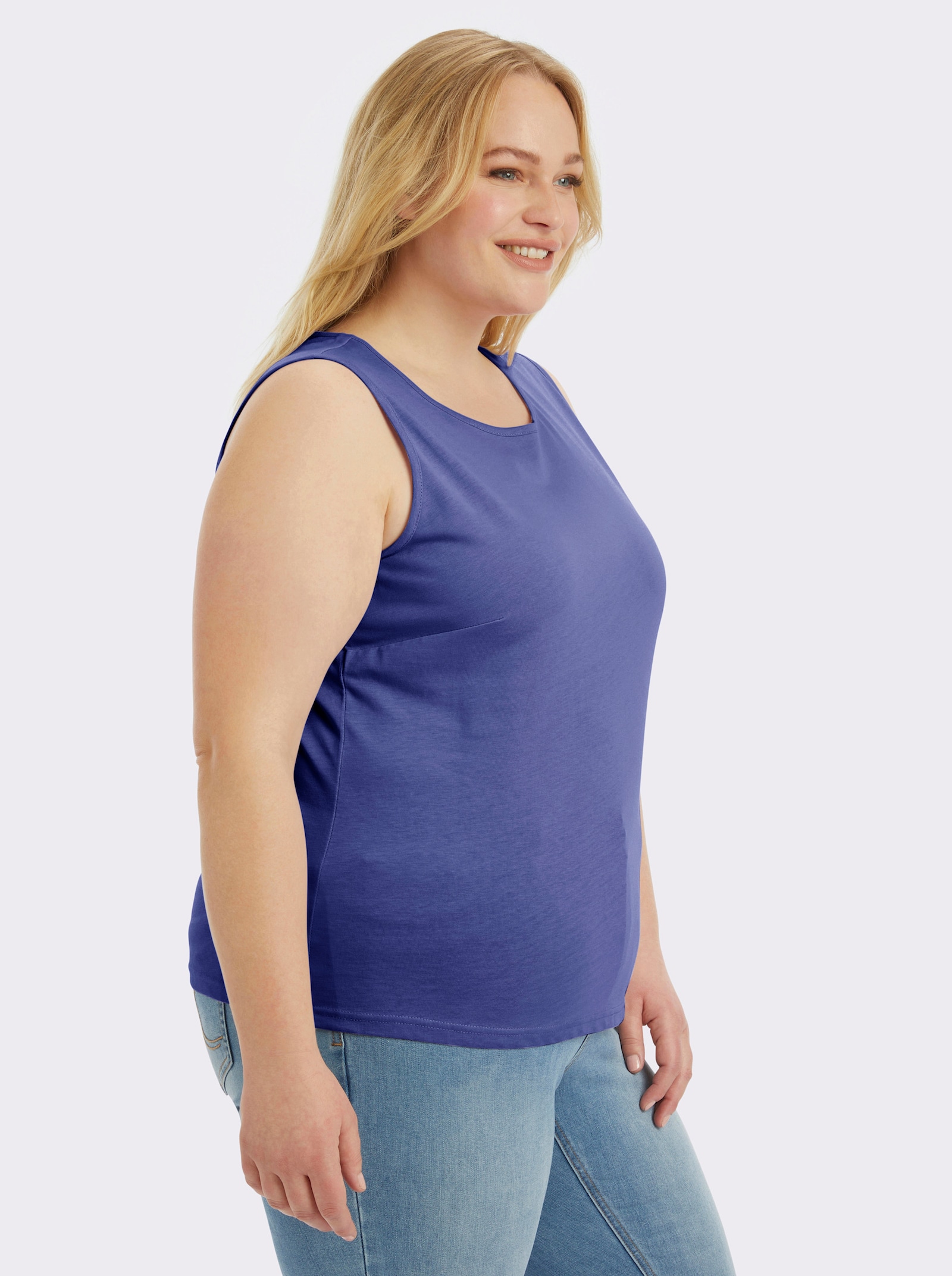 Trägertop mit Rundhals-Ausschnitt - royalblau