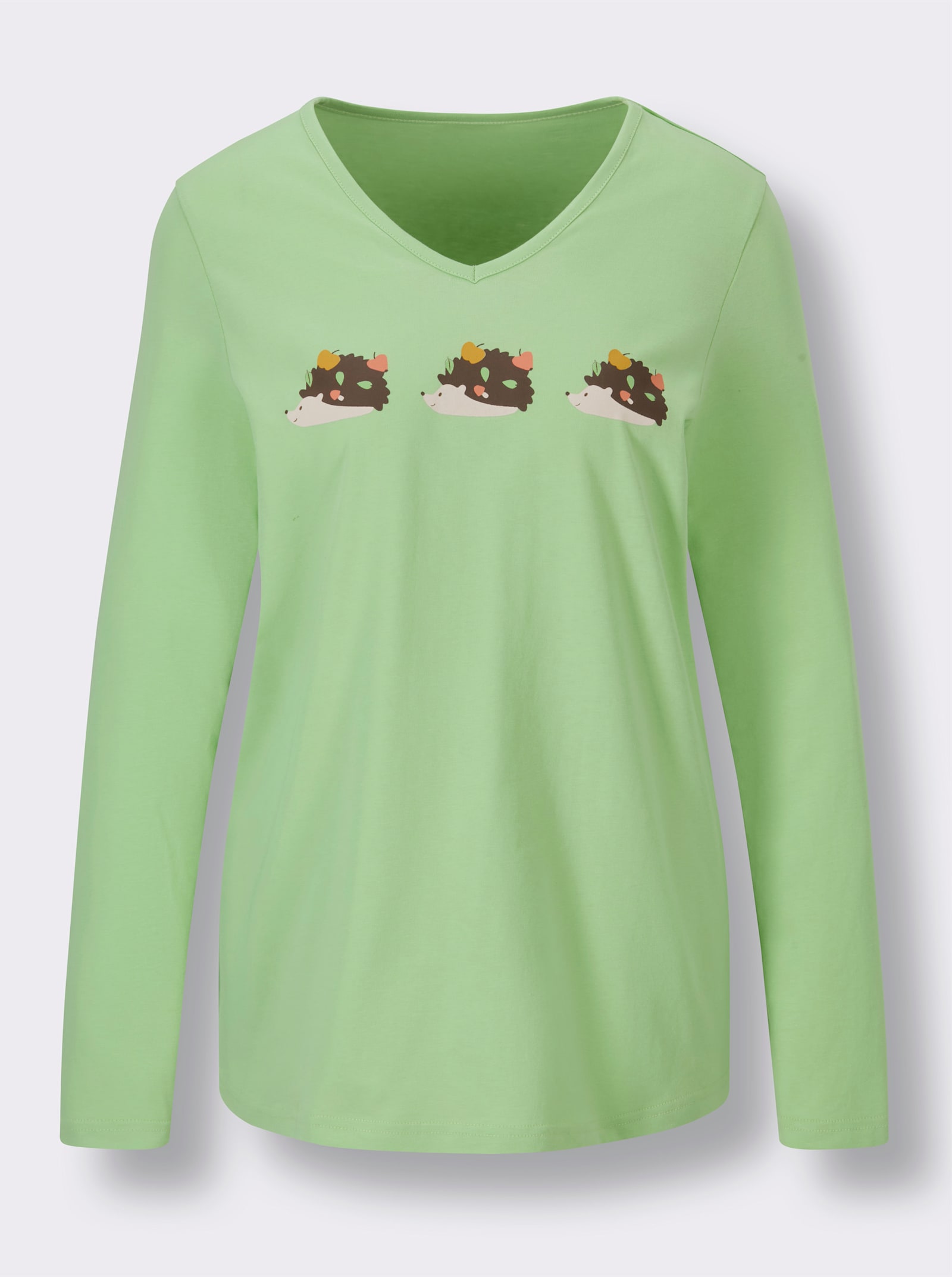 wäschepur Schlafanzüge - reseda-braun + ecru-braun-bedruckt