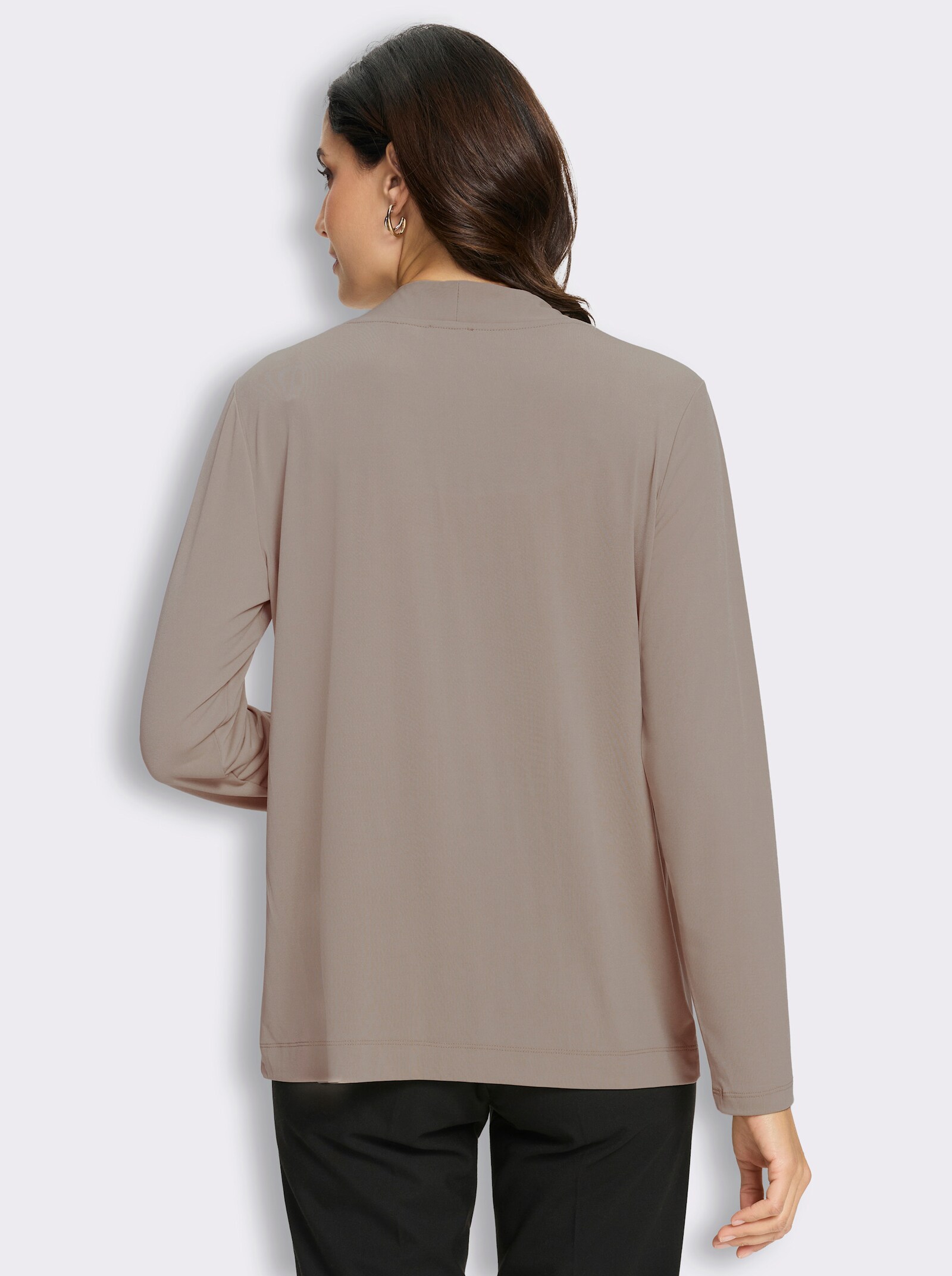 Shirtjacke in offener Form - sesam