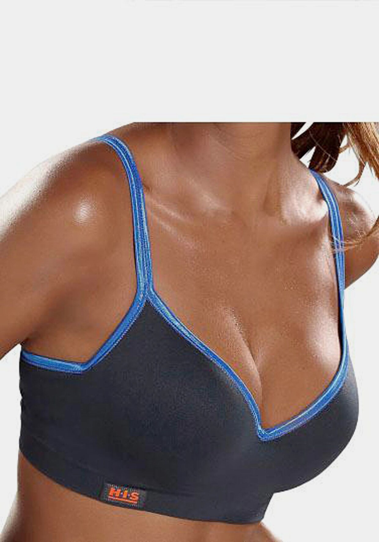 H.I.S Sport-BH - anthrazit-blau