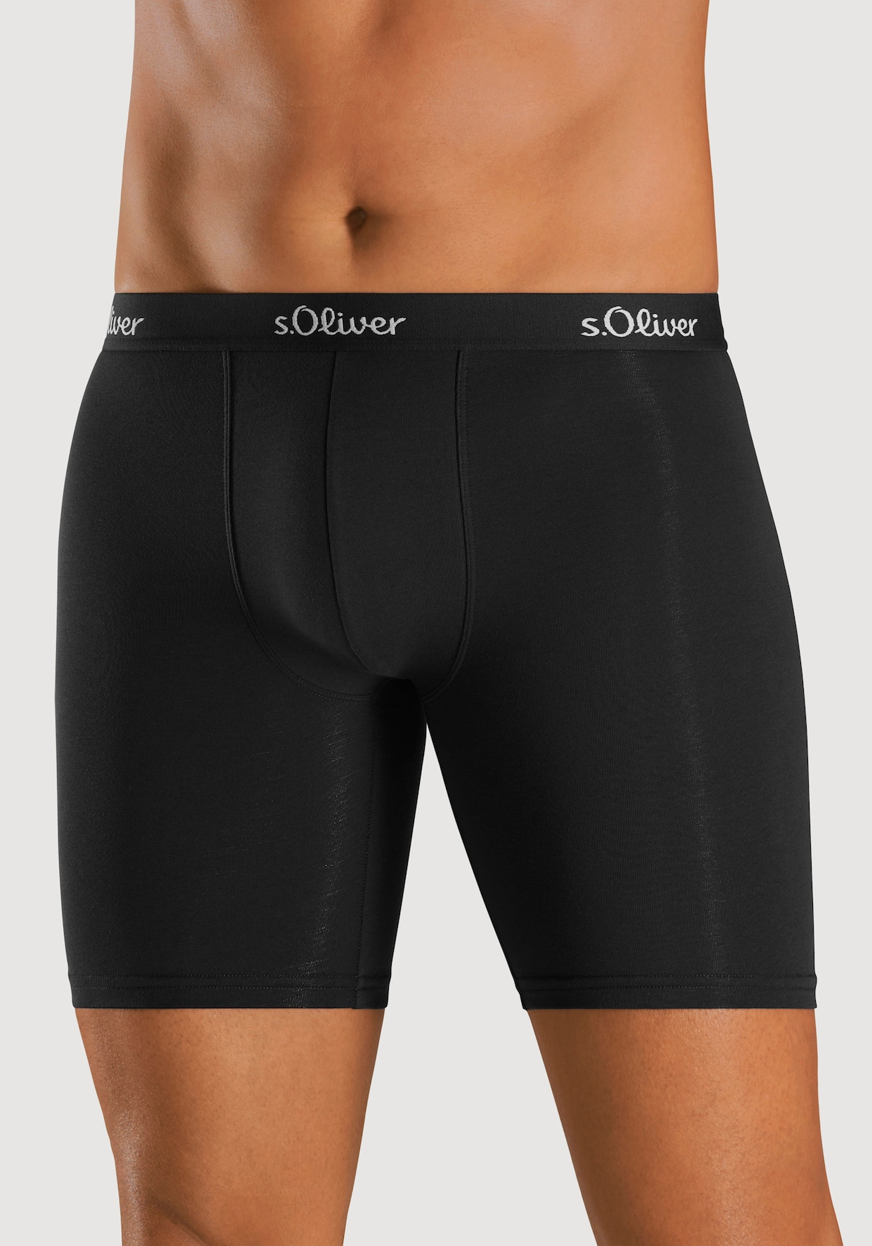 s.Oliver Langer Boxer - blau / navy / schwarz