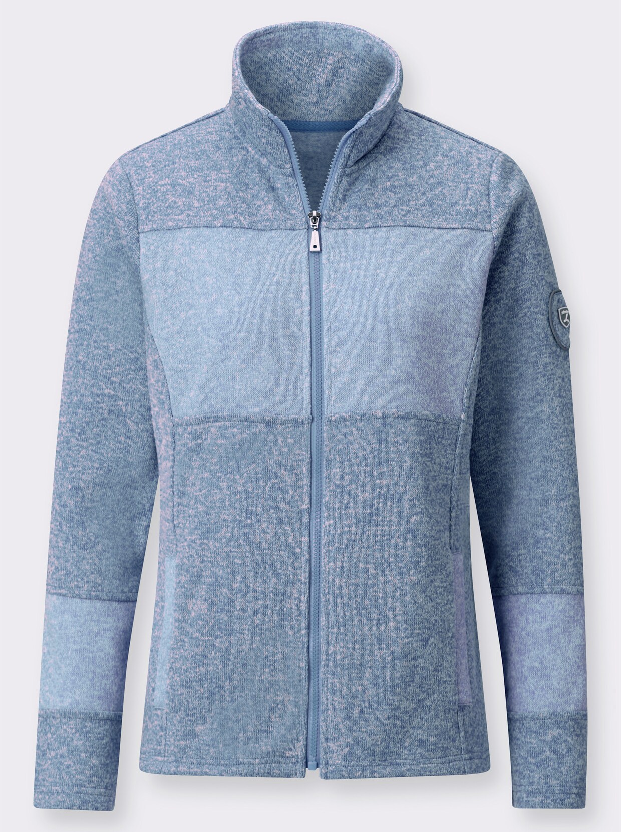 Jack van tricotfleece - middenblauw