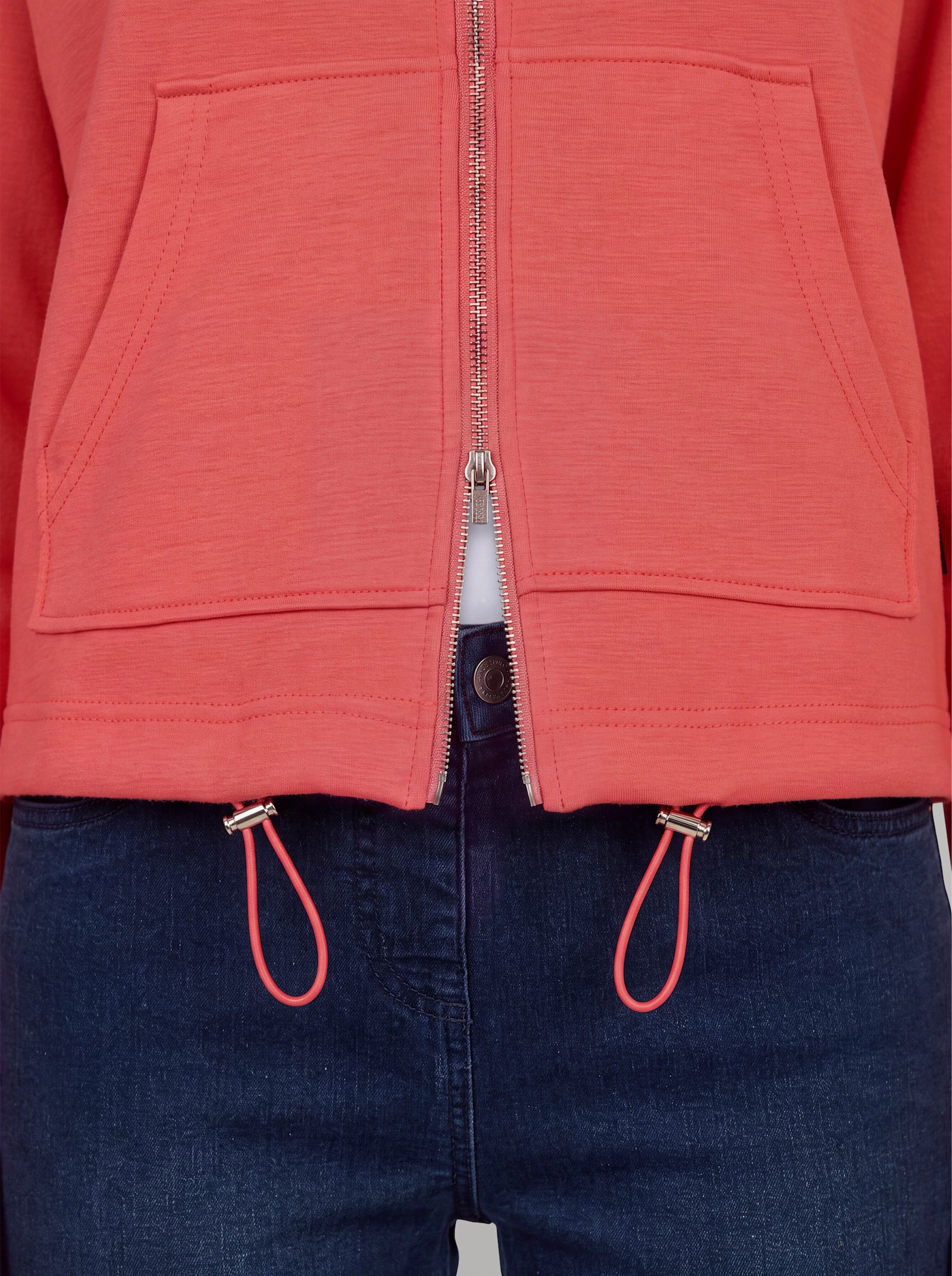 heine Sweatjacke mit Kapuze - grapefruit
