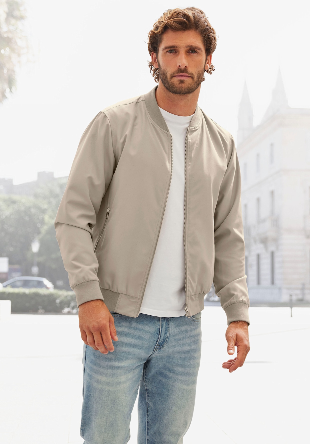 Bomberjacke - beige
