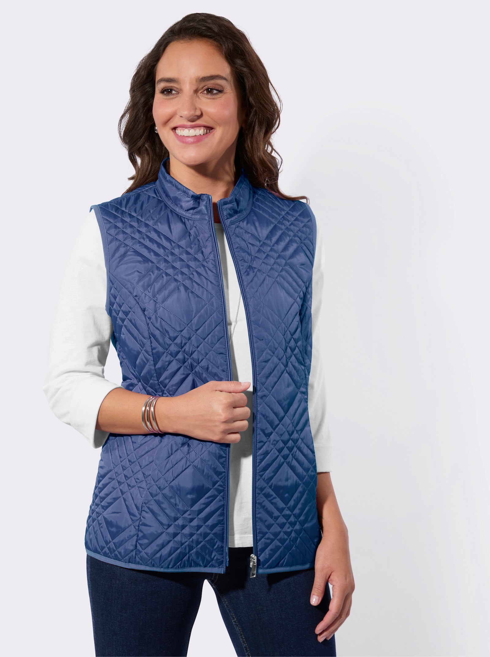 Steppweste in pflegeleichter Qualität - jeansblau