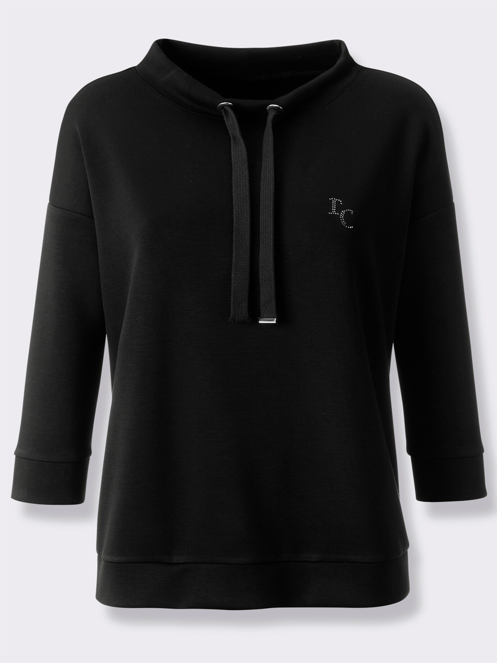 heine Sweatshirt mit Stehkragen - schwarz