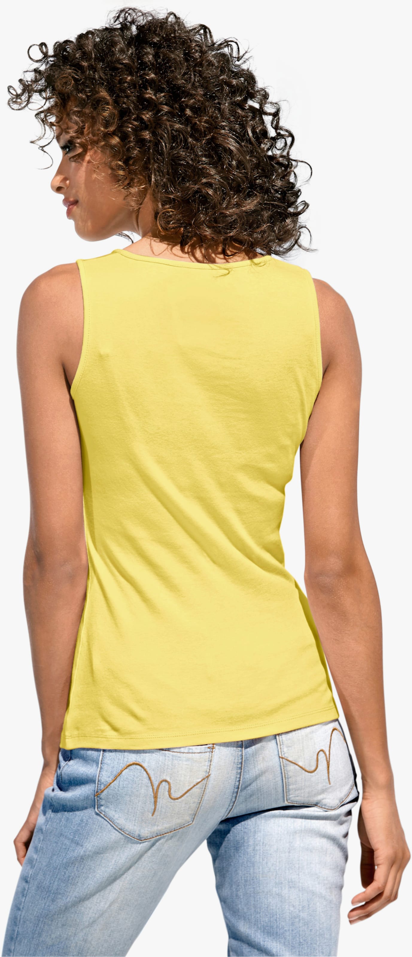 heine Shirttop mit Karree-Ausschnitt - gelb