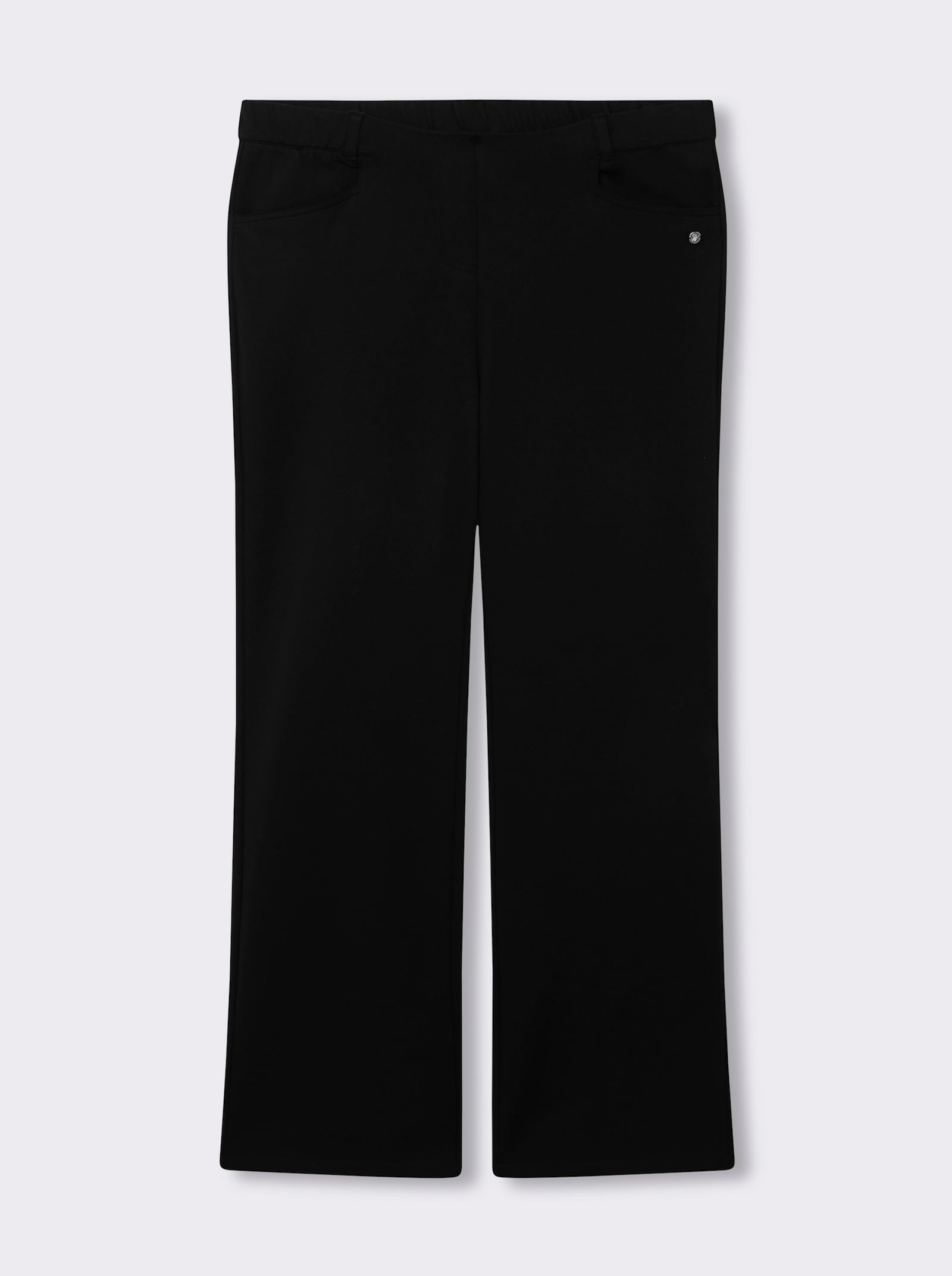 sheego Schlupfhose in Bootcut-Form - schwarz