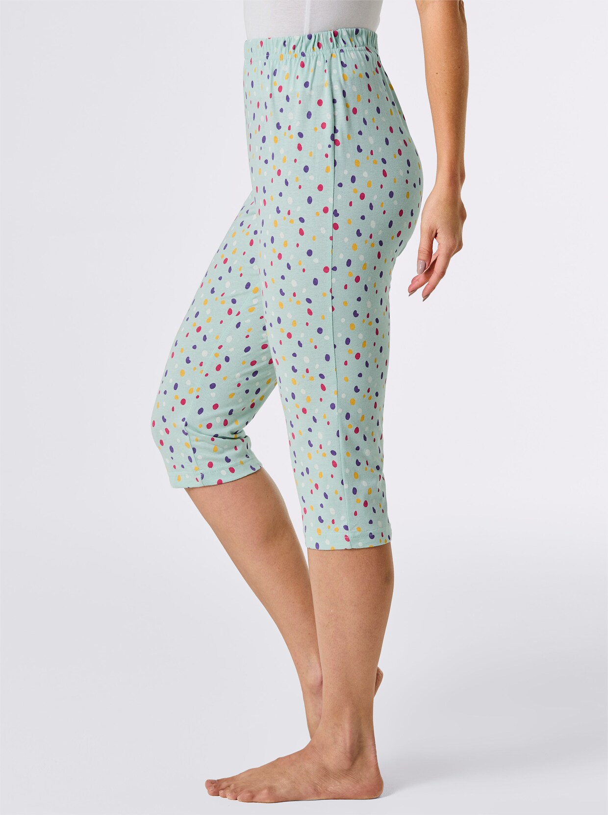 wäschepur Capri-legging - kalkmint bedrukt