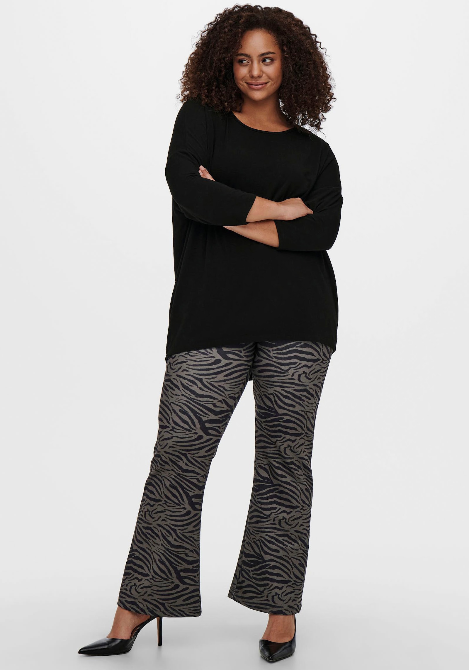 3/4-Arm-Shirt - schwarz