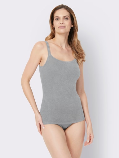 Speidel Trägerhemd mit Bio-Baumwolle - grau-meliert