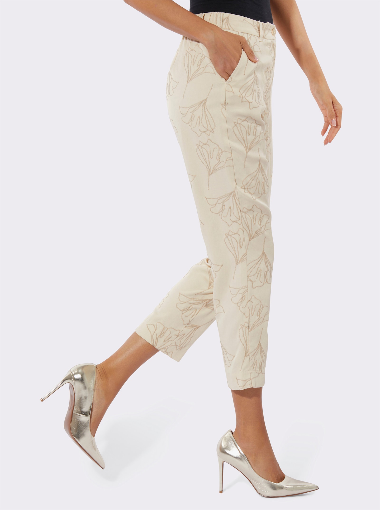 7/8-Hose mit rückwärtigem Dehnbund - sand