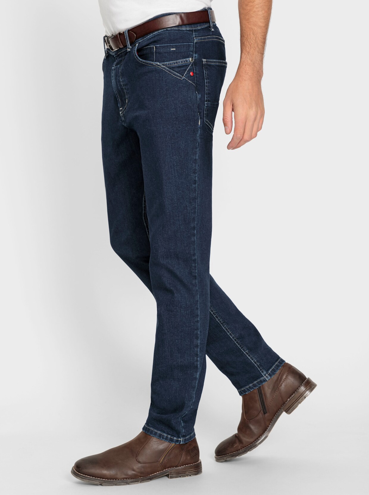 Jeans - darkblue stone-washed