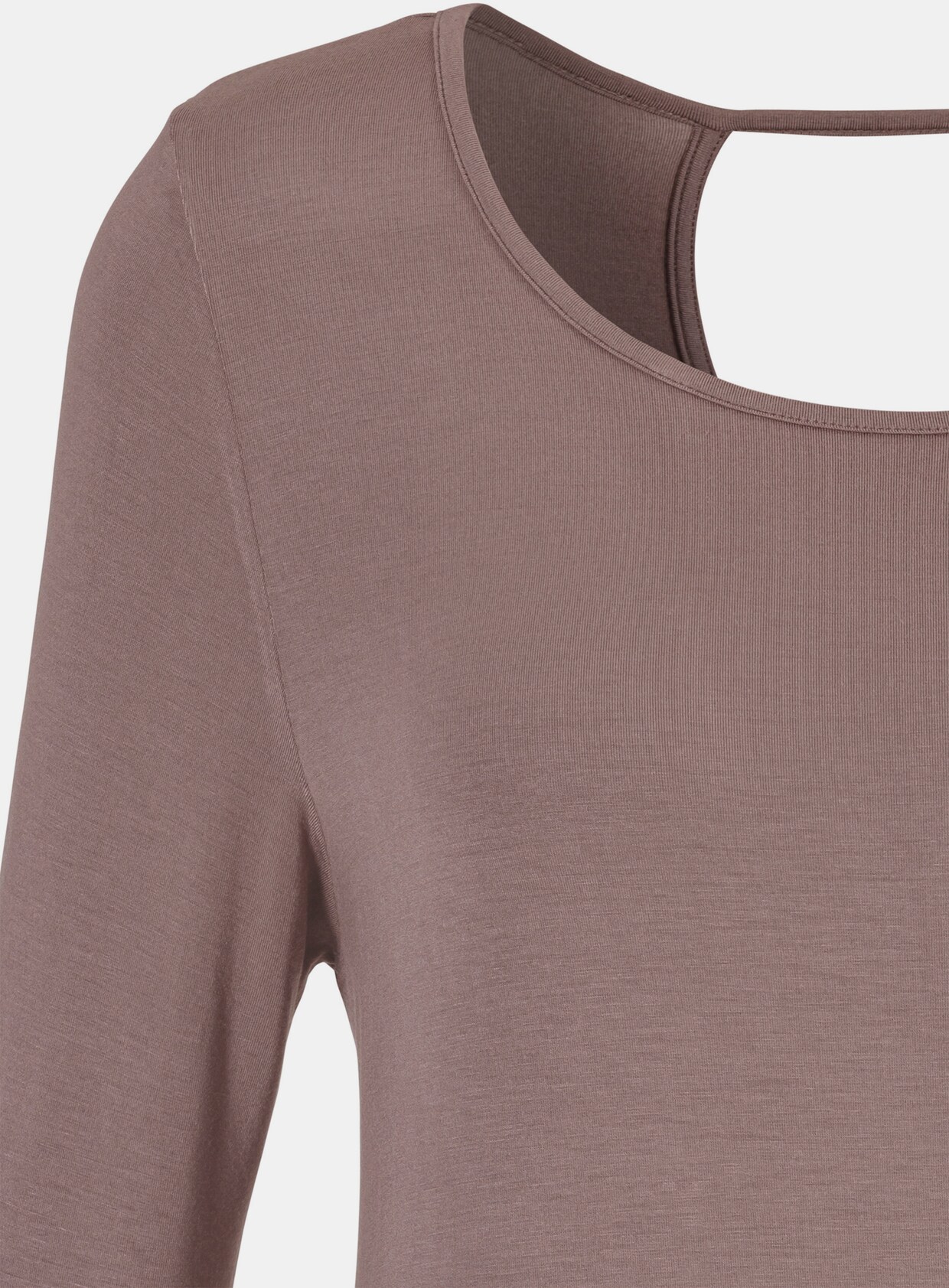 LASCANA 3/4-Arm-Shirt - taupe-solid
