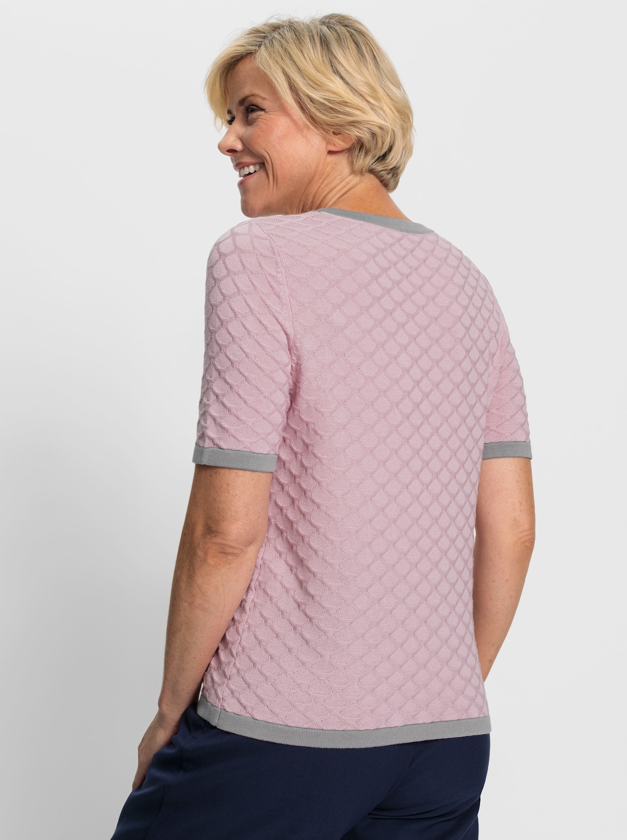 Pullover met korte mouwen - roze